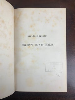 Pair of Old Books « National Biographies » from the 19th Century France