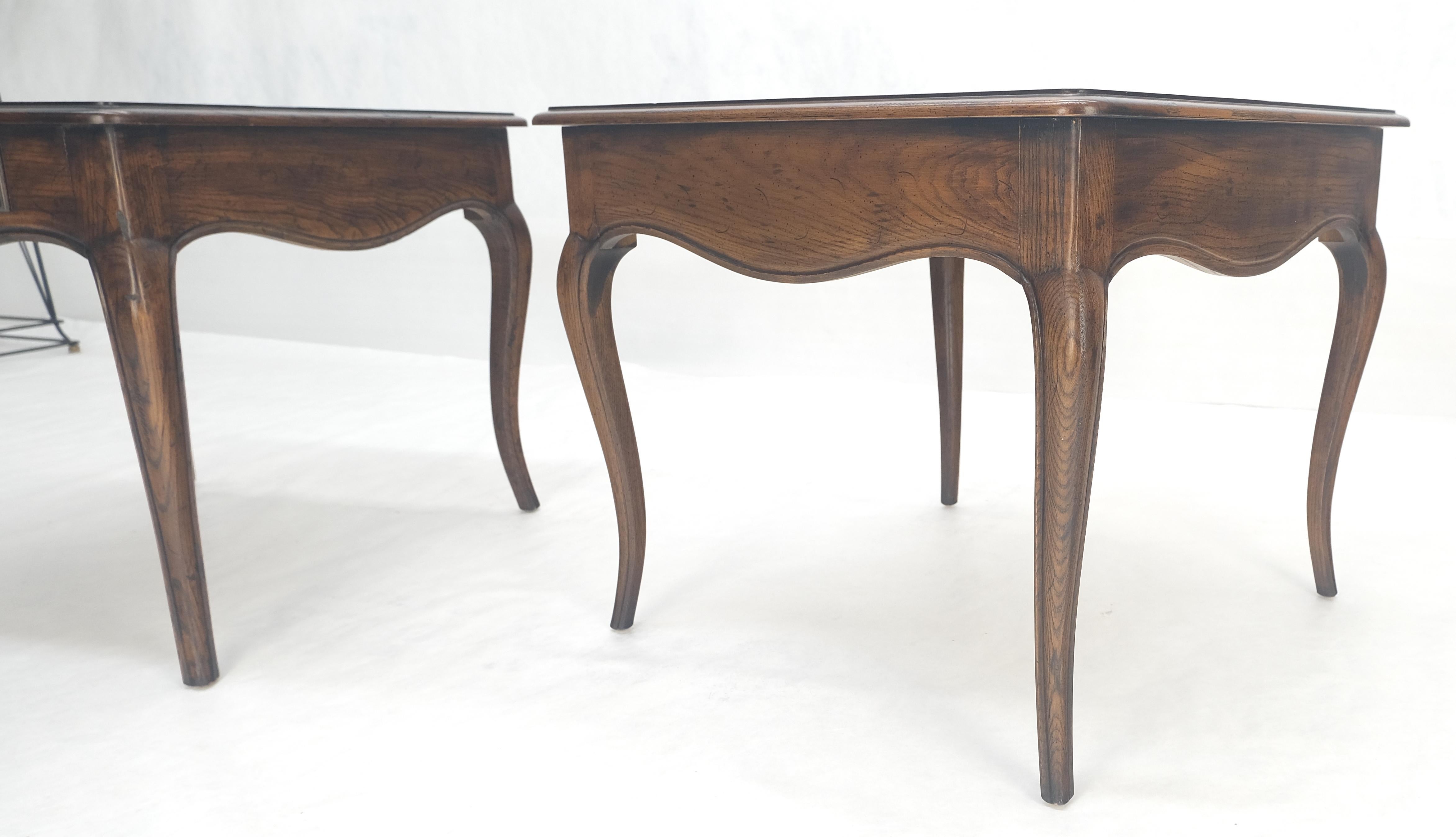 Pair One Drawer Very Fine Solid Dark Chestnut 27x27