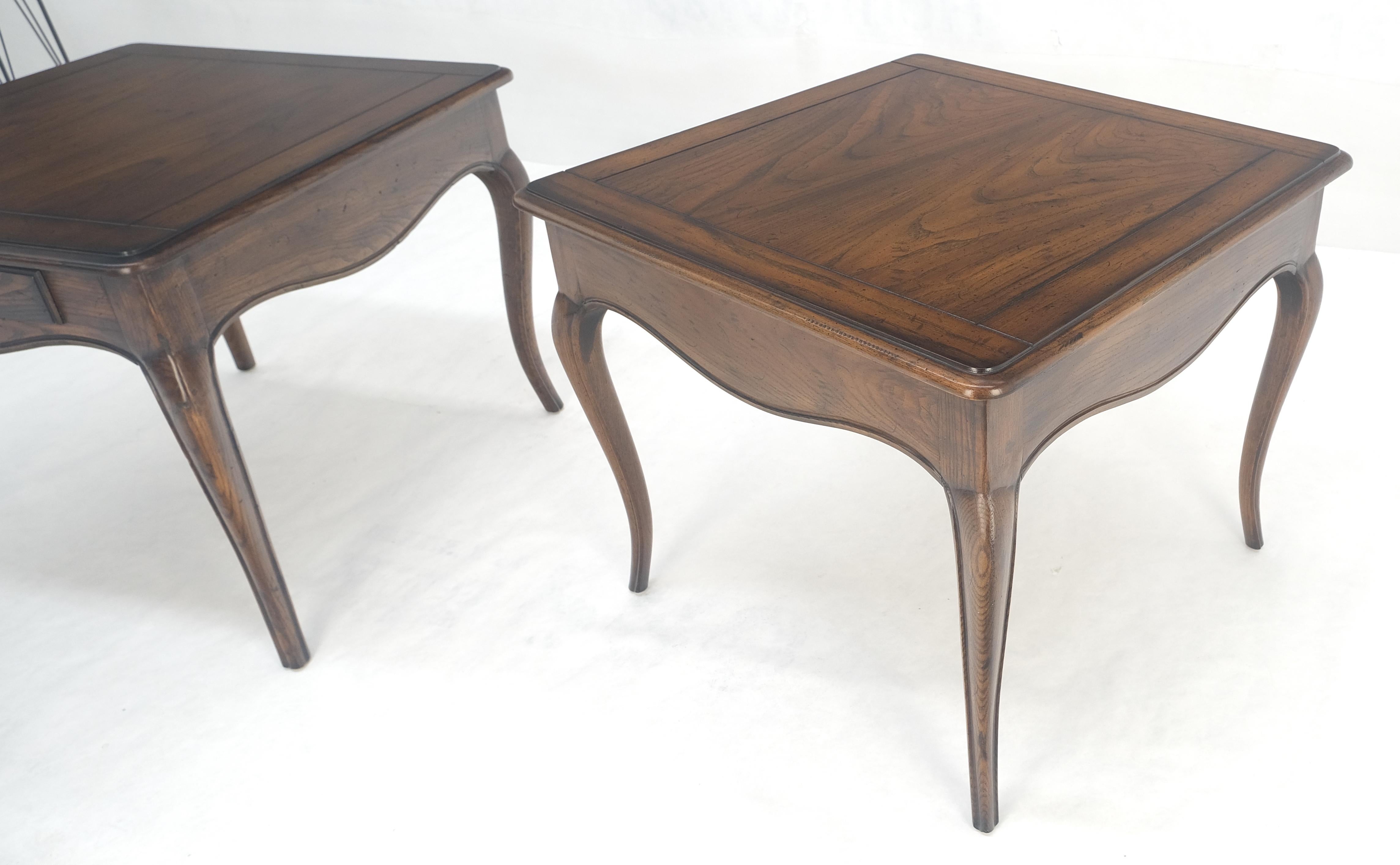 Pair One Drawer Very Fine Solid Dark Chestnut 27x27