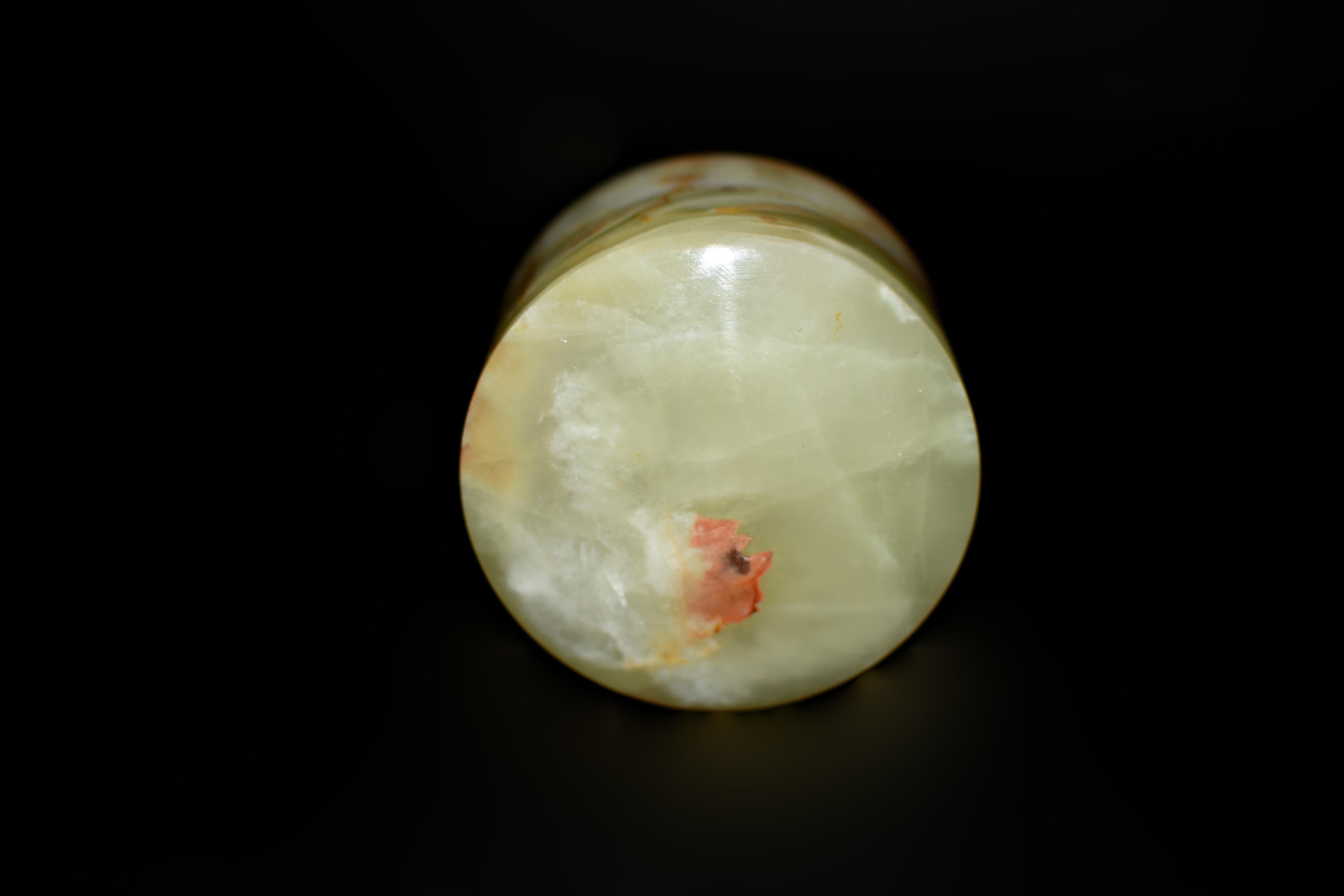 Pair Onyx Round Boxes For Sale 6