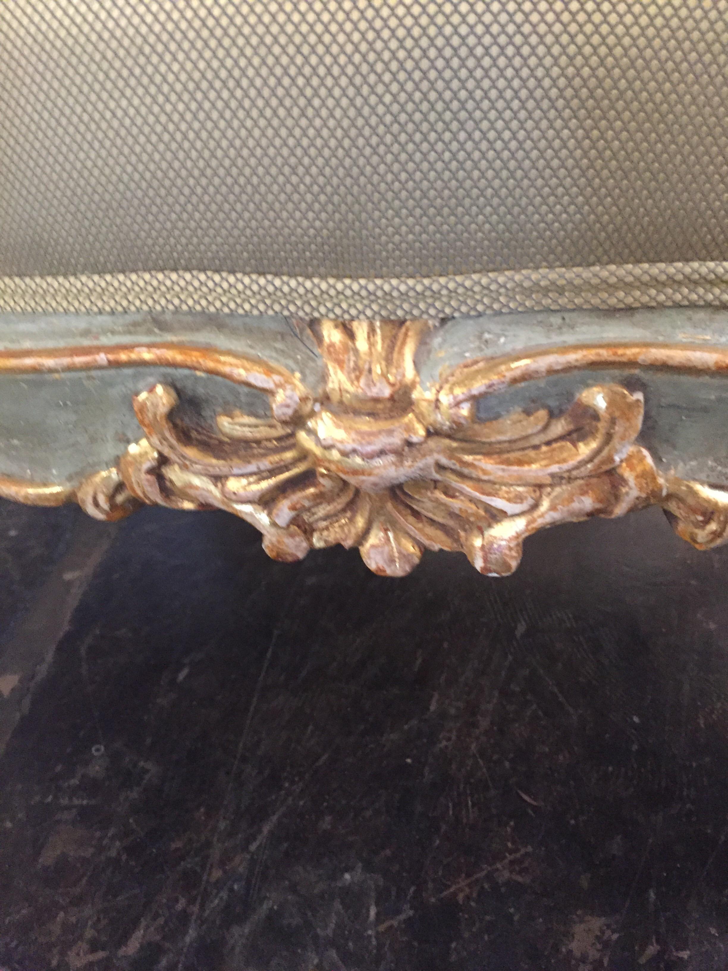 18th Century and Earlier Pair or 18th Century Louis XV Style Parcel Gilt Armchairs