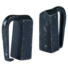 Coppia di fermalibri in ghisa di Virginia Metal Crafters