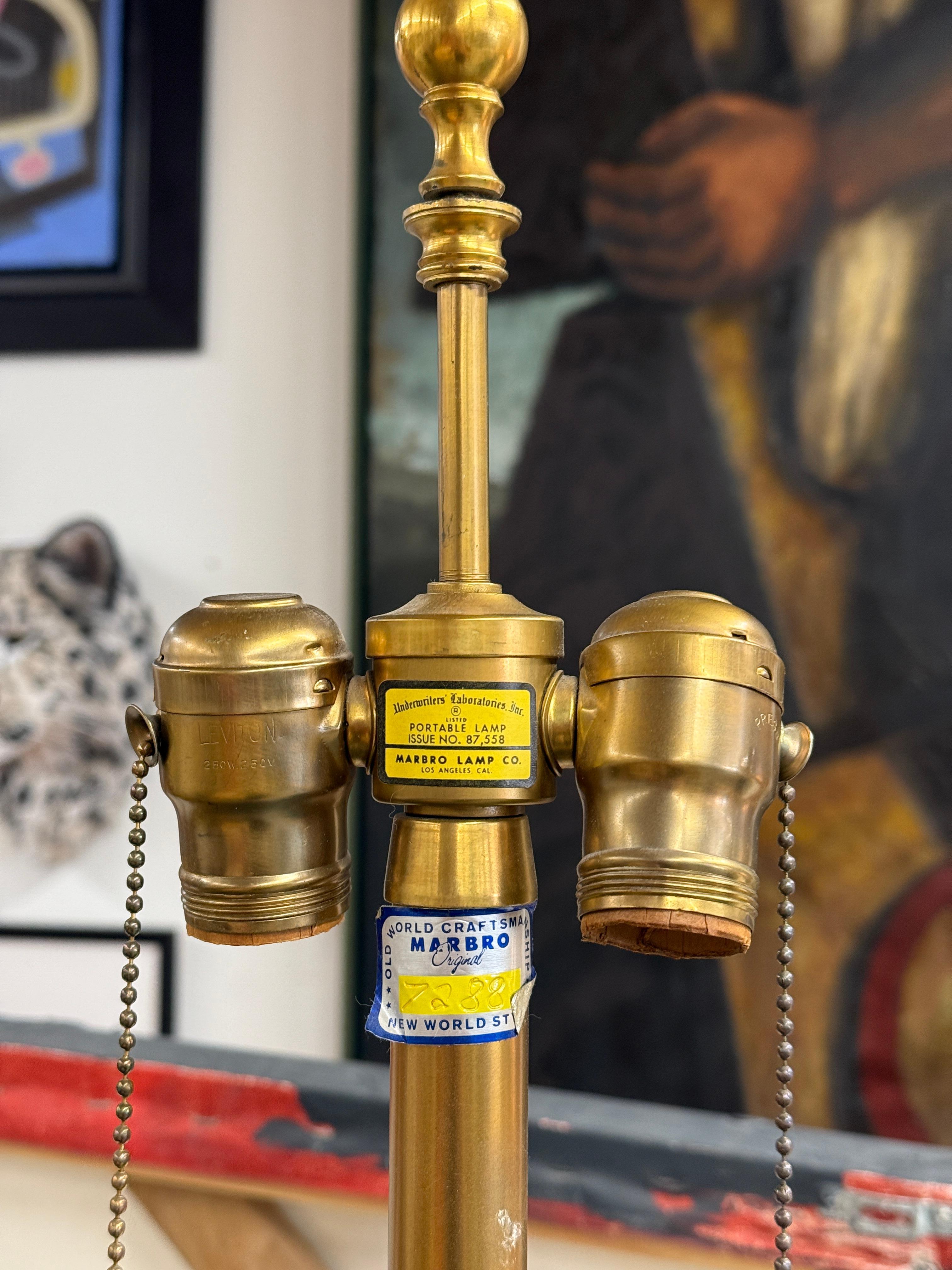 Paar chinesische Champleve-Emaille-Lampen oder Marbro-Lampen im Angebot 13