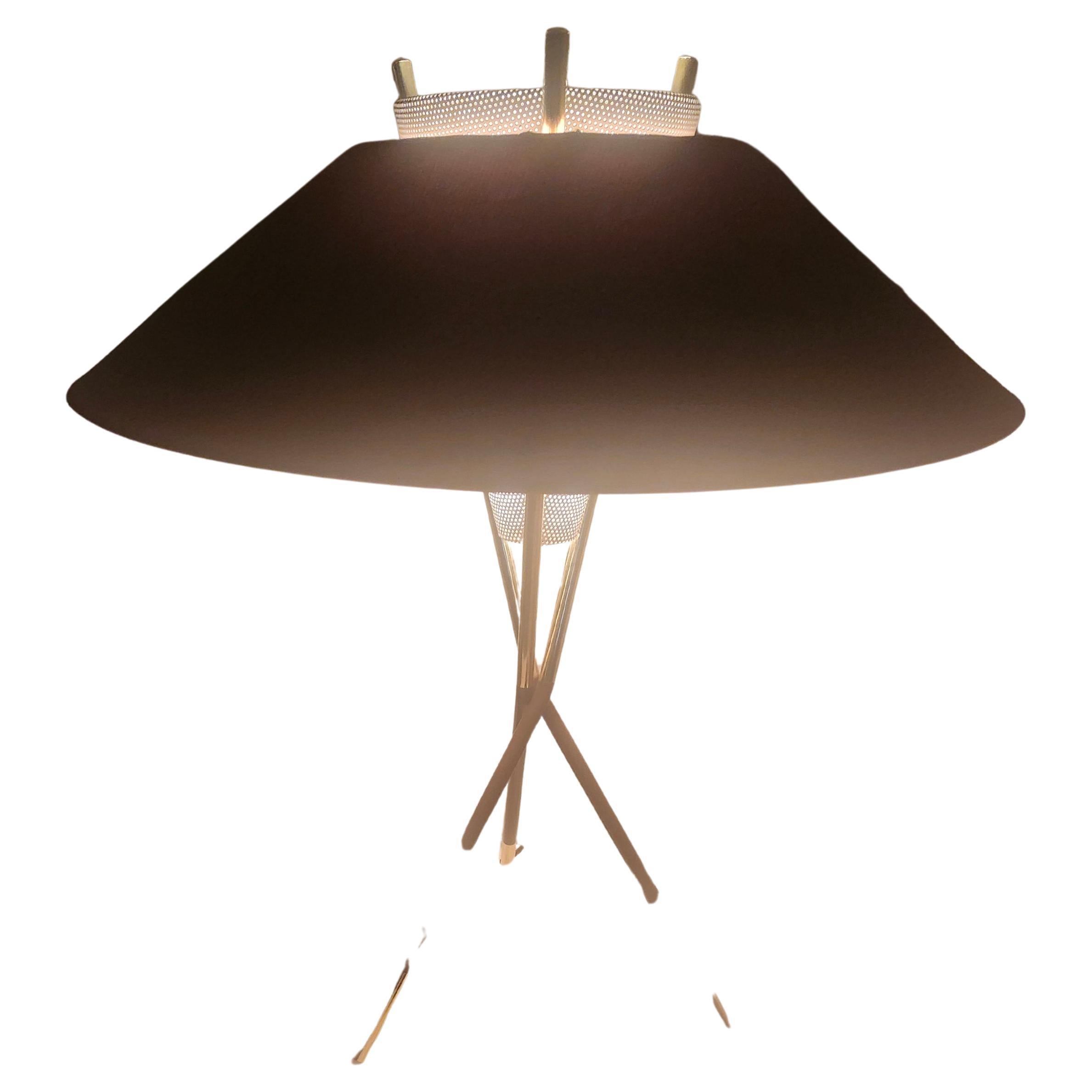 Paire de lampes de bureau triples de style mi-siècle moderne par Gerald Thurston pour Lightolier en vente 5