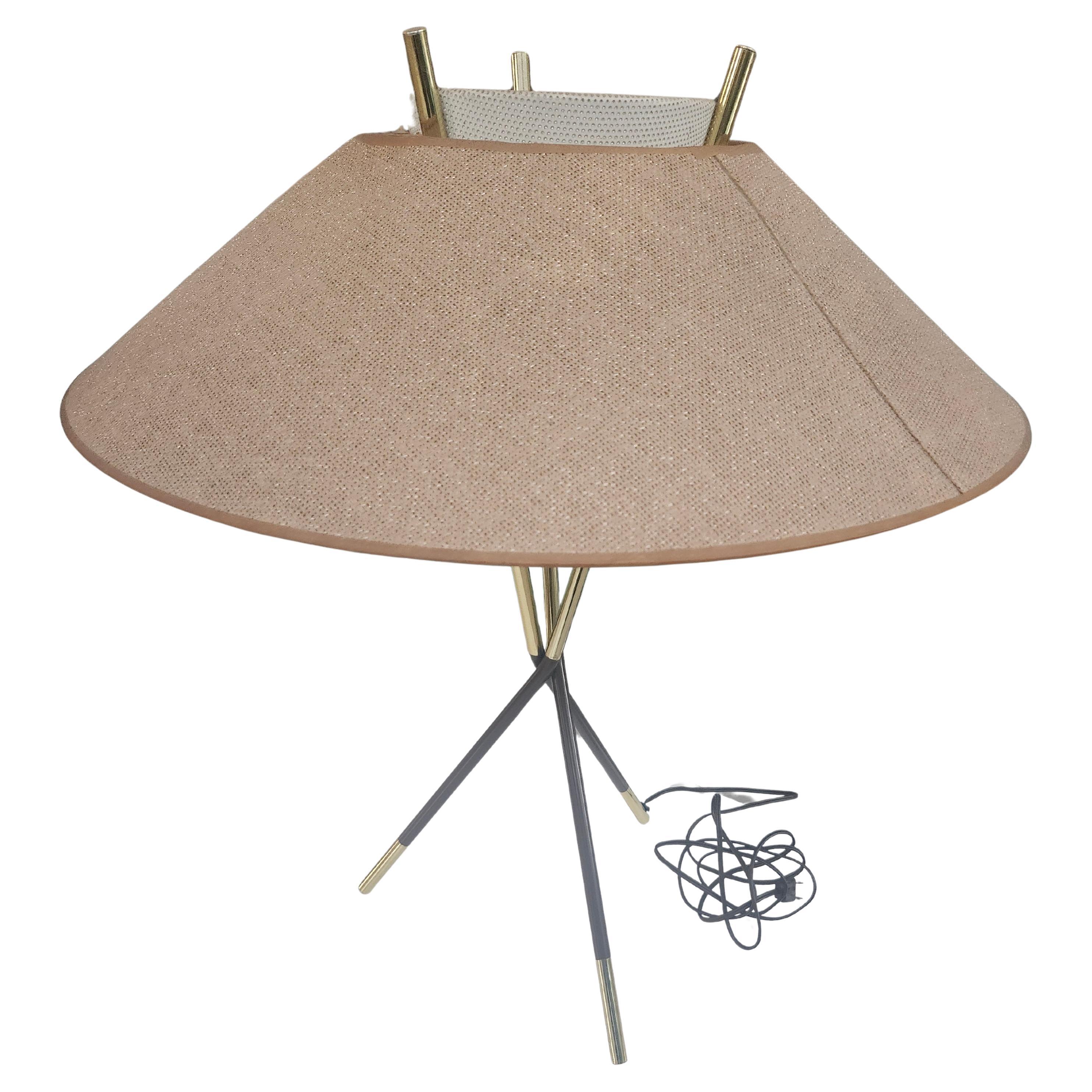 Américain Paire de lampes de bureau triples de style mi-siècle moderne par Gerald Thurston pour Lightolier en vente