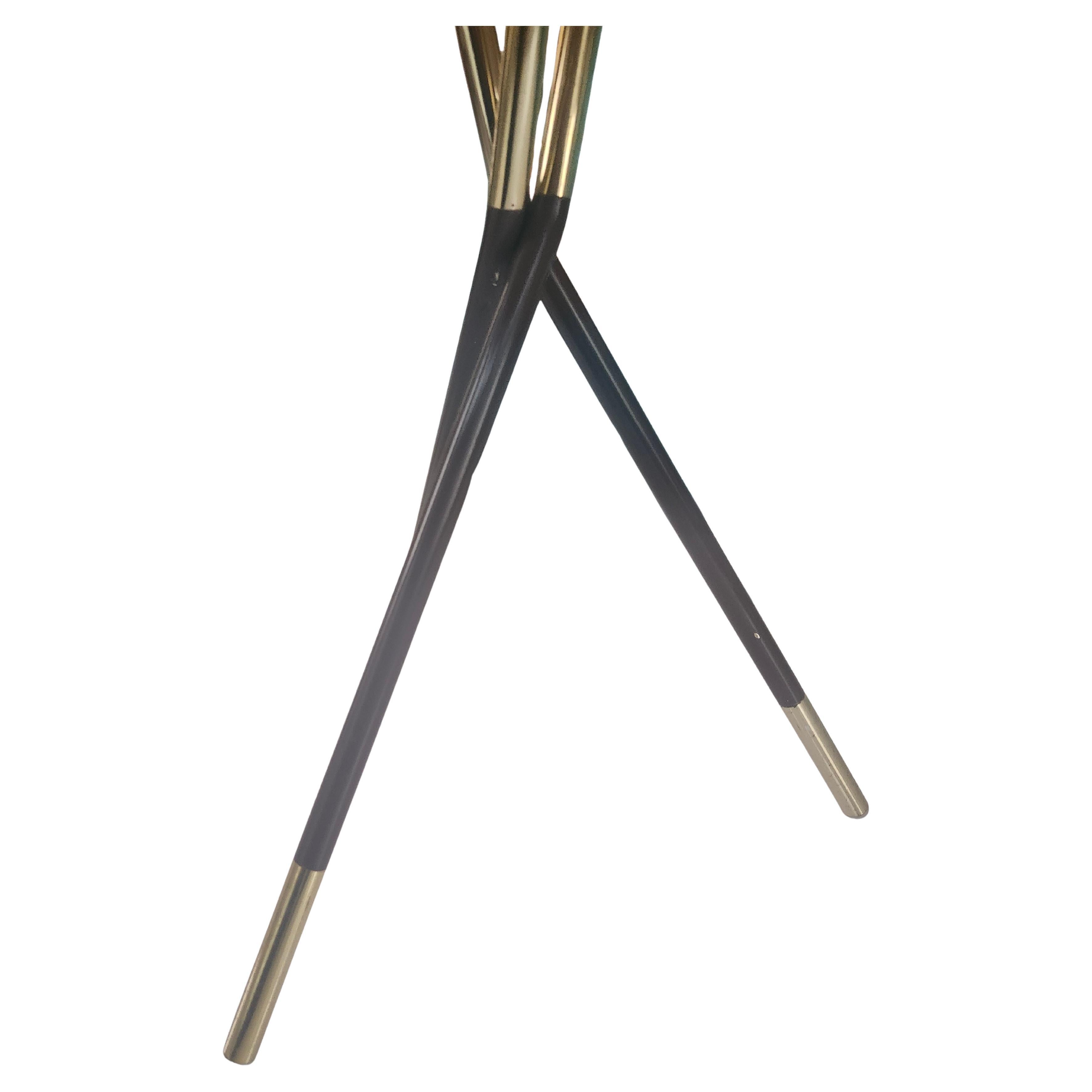 Milieu du XXe siècle Paire de lampes de bureau triples de style mi-siècle moderne par Gerald Thurston pour Lightolier en vente