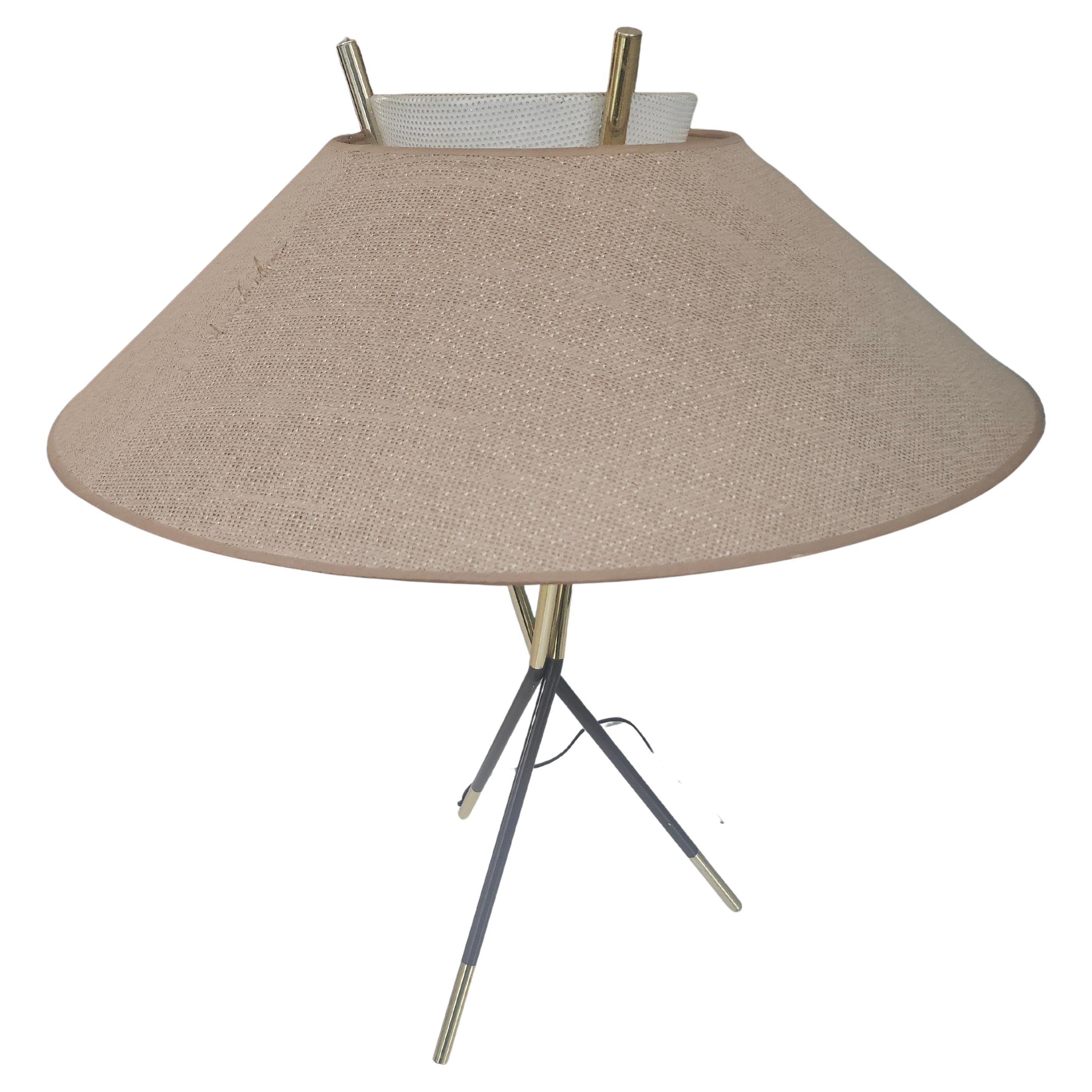Paire de lampes de bureau triples de style mi-siècle moderne par Gerald Thurston pour Lightolier en vente 1