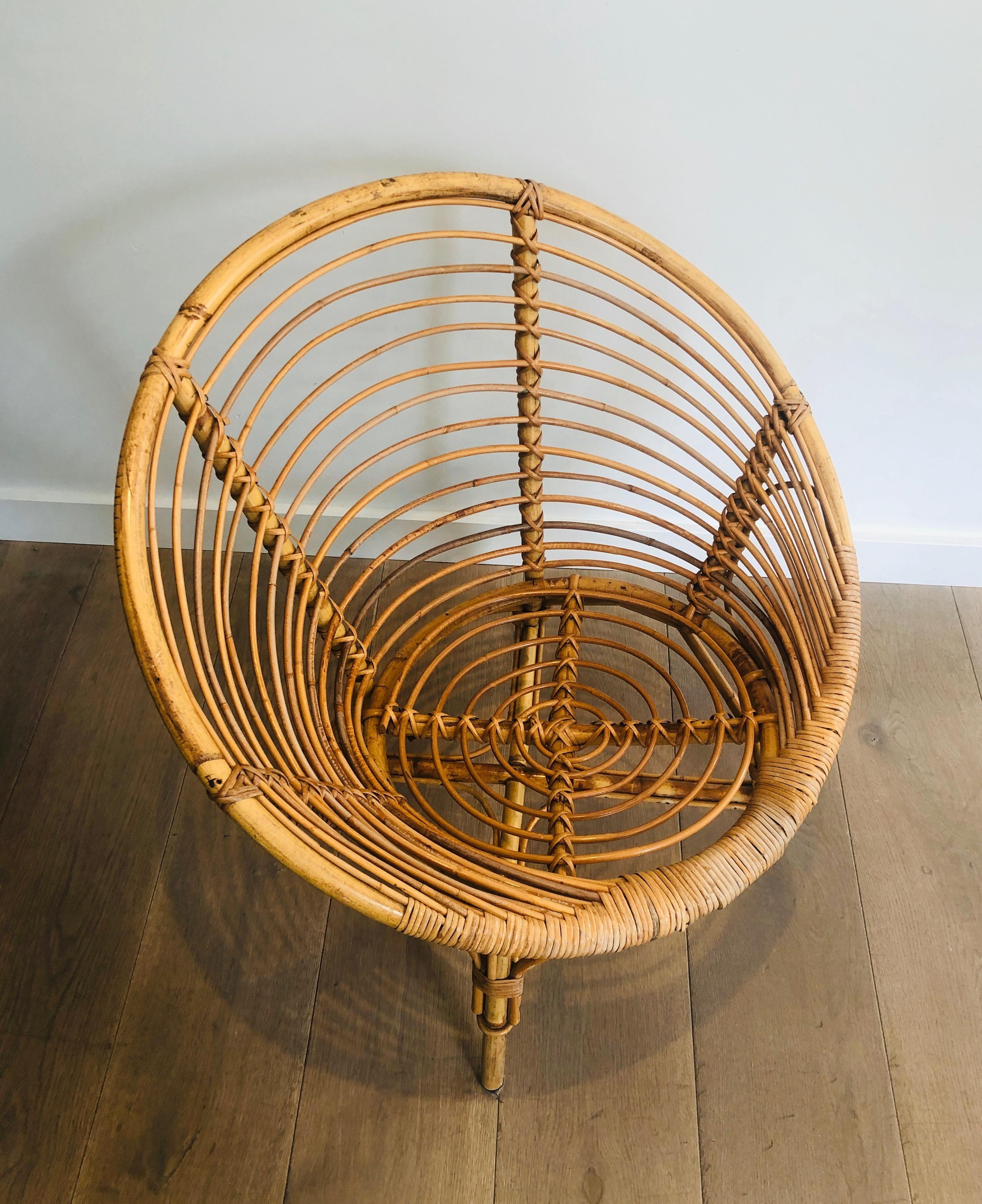 Fine XX secolo Coppia o Rattan  Poltrone in vendita
