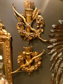 Pair or Set of Louis XVI Style Giltwood Trophy Fragments