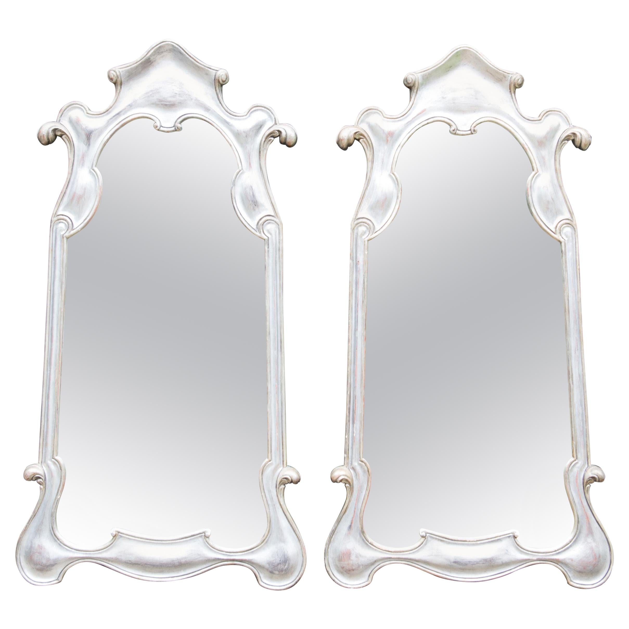 Pair or Single 1950s Silver Gilt Mirrors For Sale