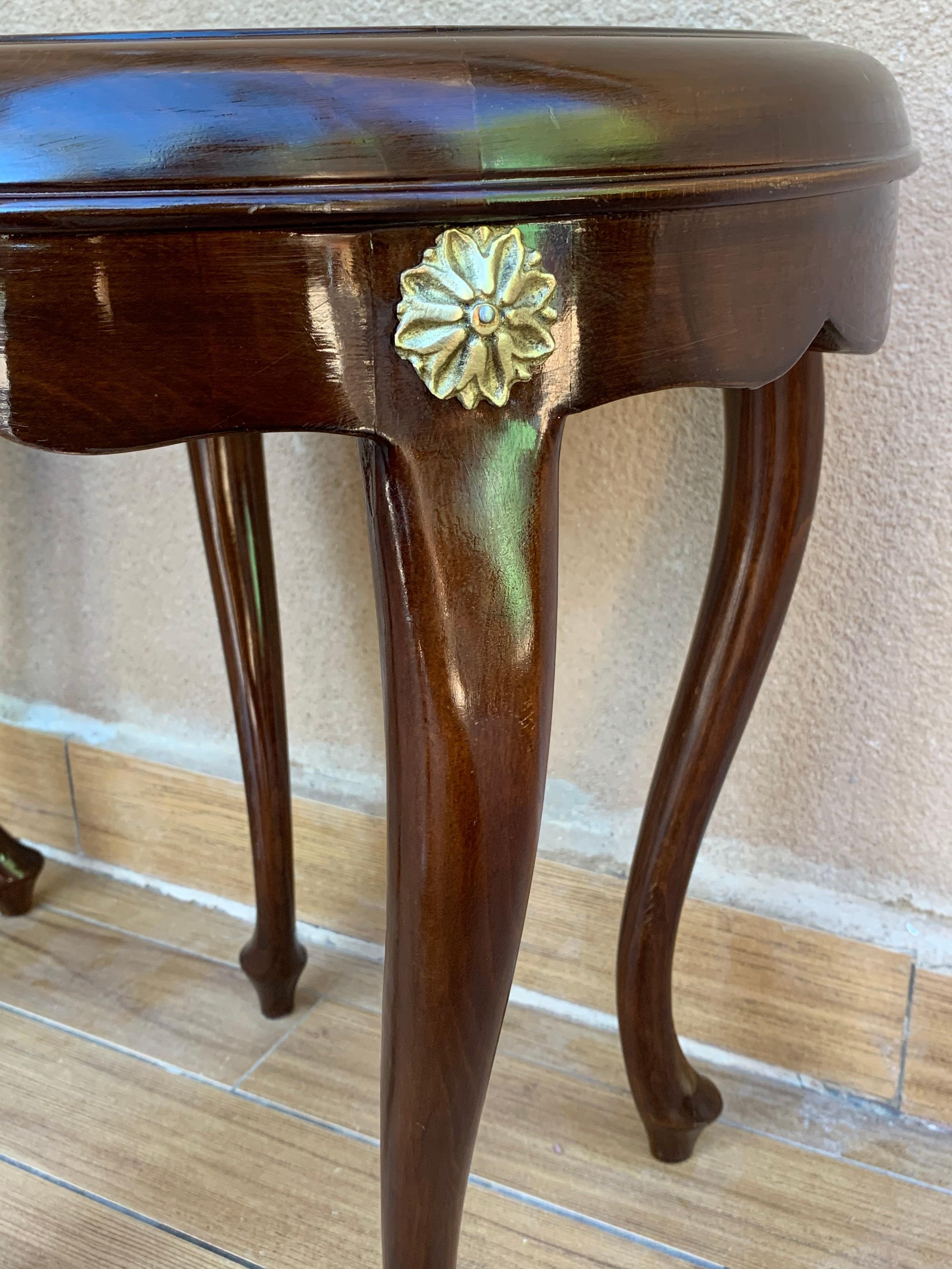 Pair or Single French Mahogany and Burl Low Side or Coffee Tables For Sale 6