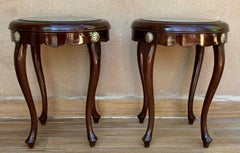 Pair or Single French Mahogany and Burl Low Side or Coffee Tables