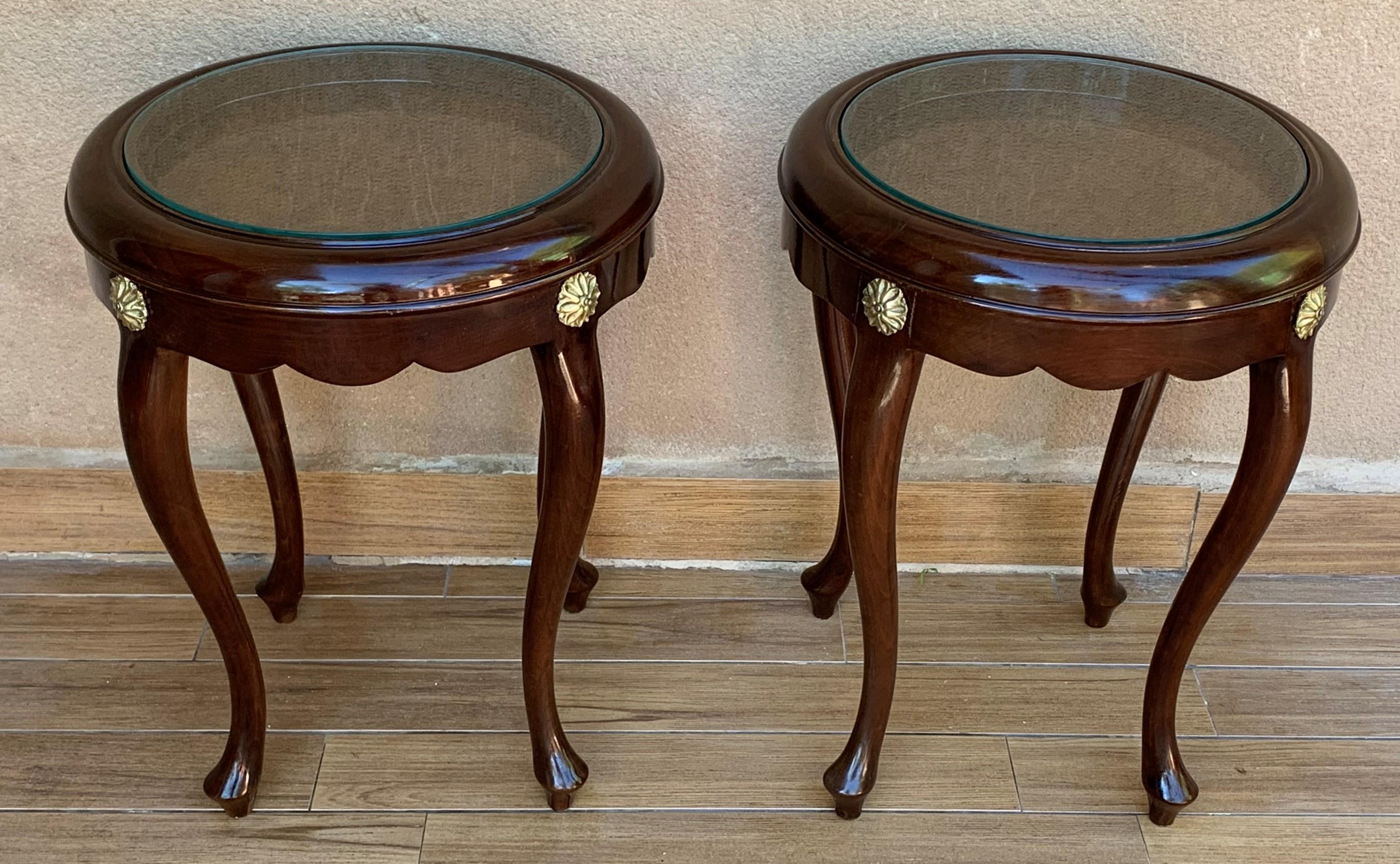 Art Deco Pair or Single French Mahogany and Burl Low Side or Coffee Tables For Sale