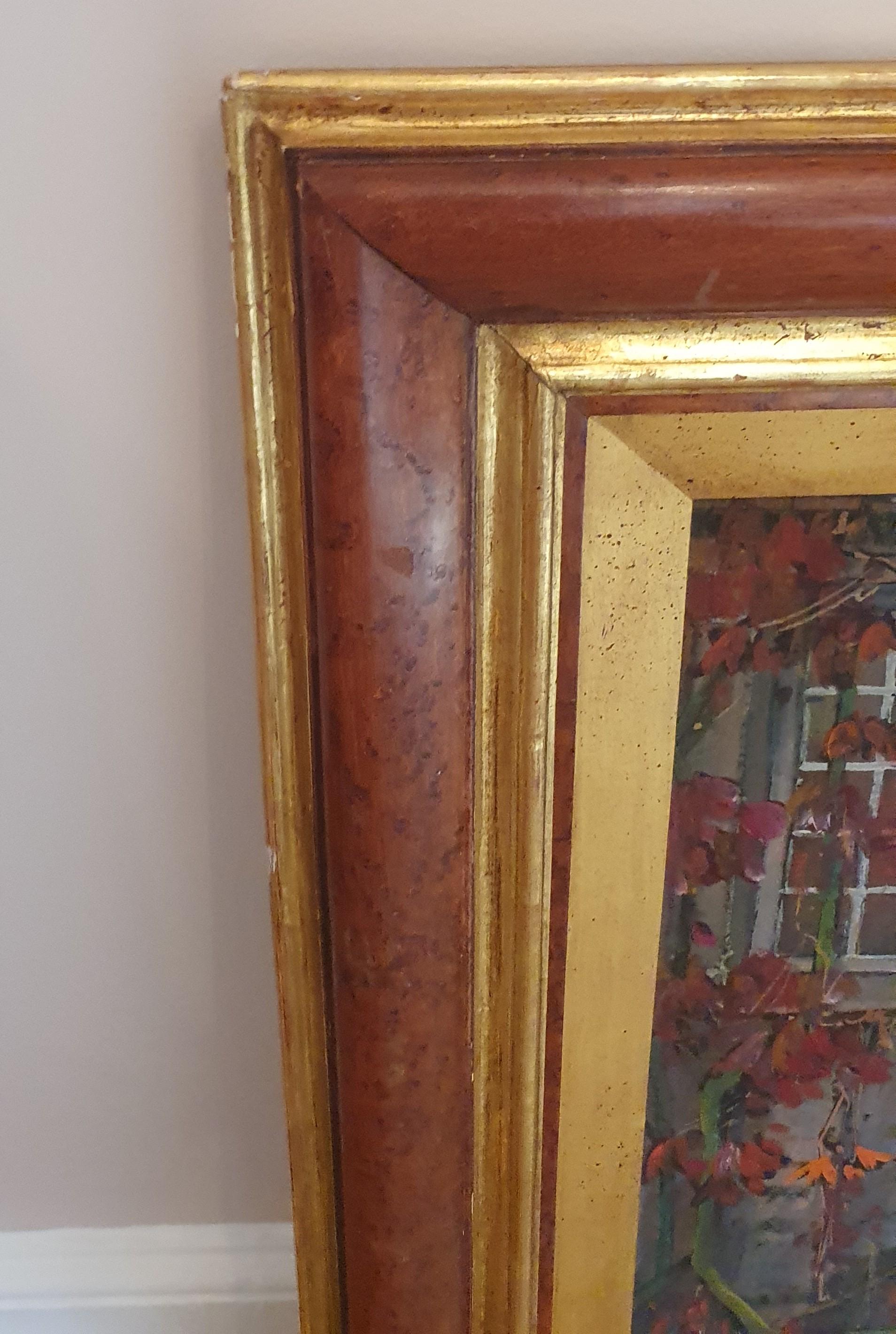 Paar oder sehr große Louis Joseph Reckelbus-Gemälde auf Karton in Originalrahmen im Angebot 3