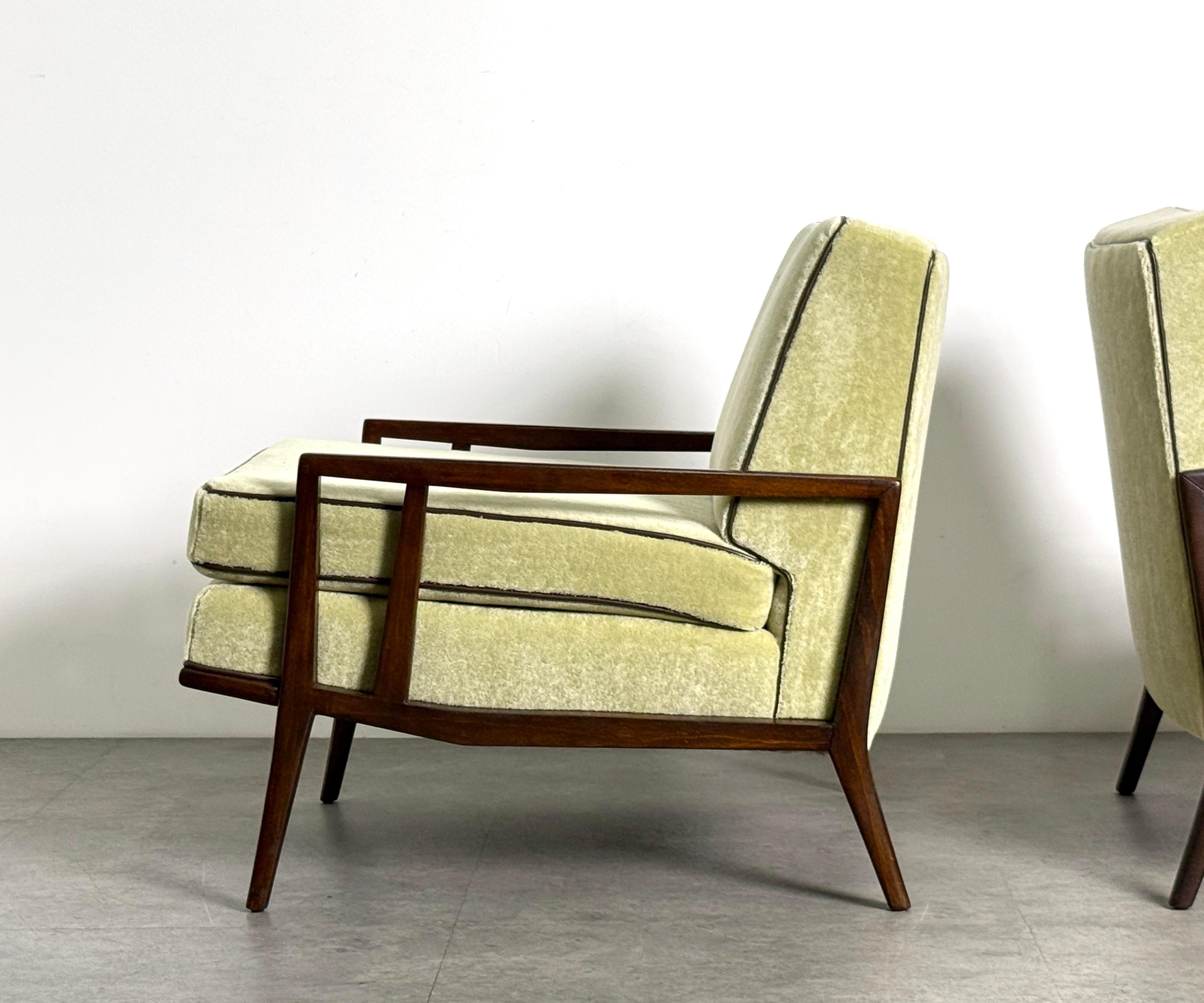 Pair Original Paul McCobb Custom Craft Directional Lounge Chairs in Mahogany For Sale 2