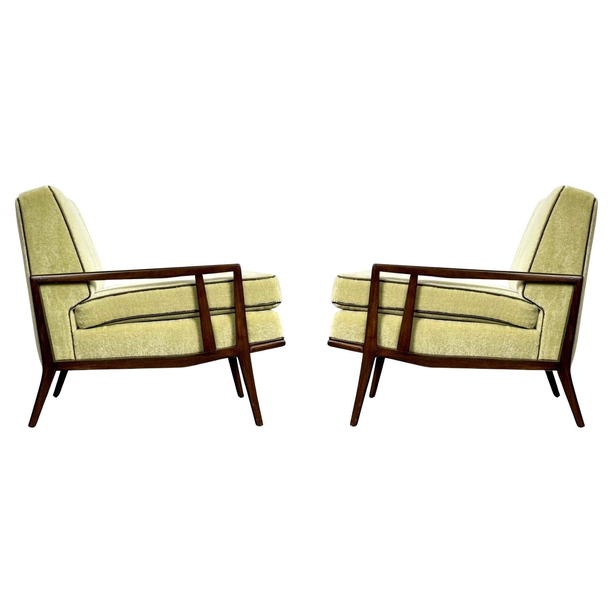 Pair Original Paul McCobb Custom Craft Directional Lounge Chairs in Mahogany For Sale