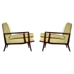 Paar Original Paul McCobb Custom Craft Directional Lounge Chairs in Mahagoni