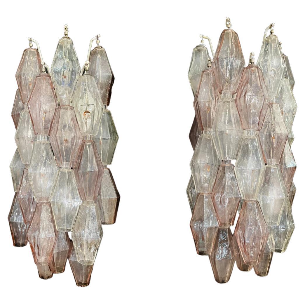 Pair Original Poliedri Carlo Scarpa Sconces, 1950