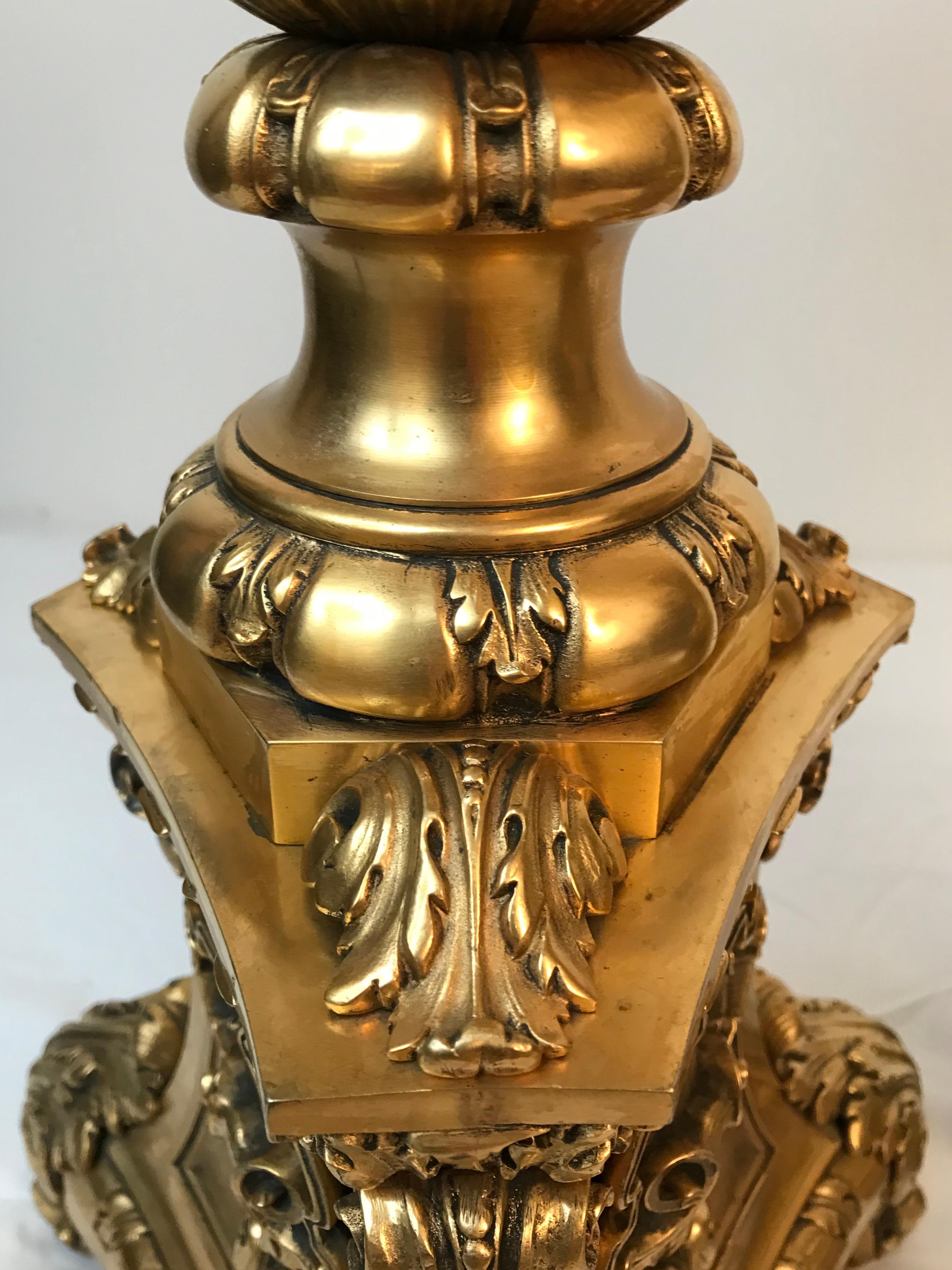 Paar Ormolu-Bronze-Andirons (19. Jahrhundert) im Angebot