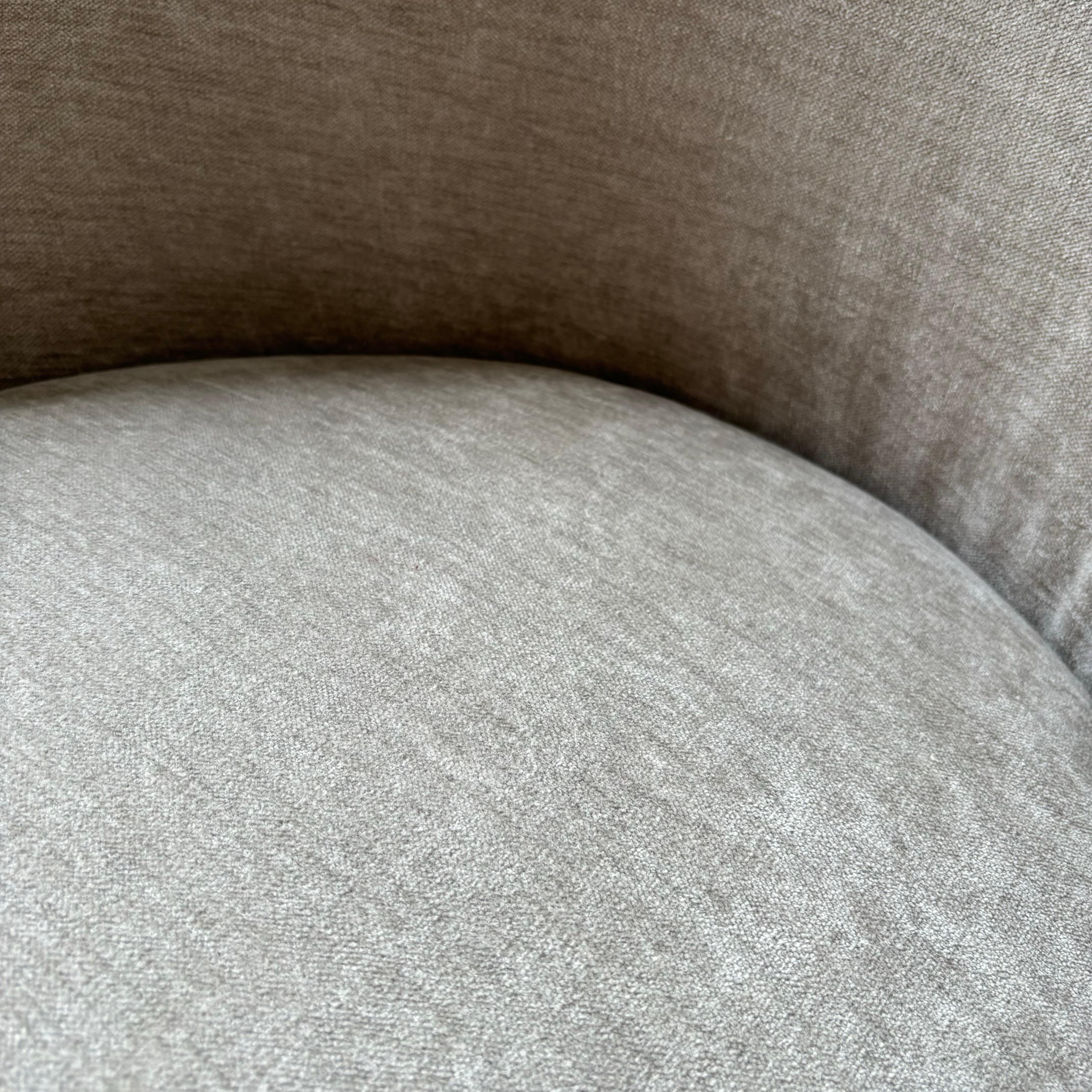 Upholstery Pair of Adrian Pearsall Swivel Rockers, Newly Upholstered in Velvet, 1970s