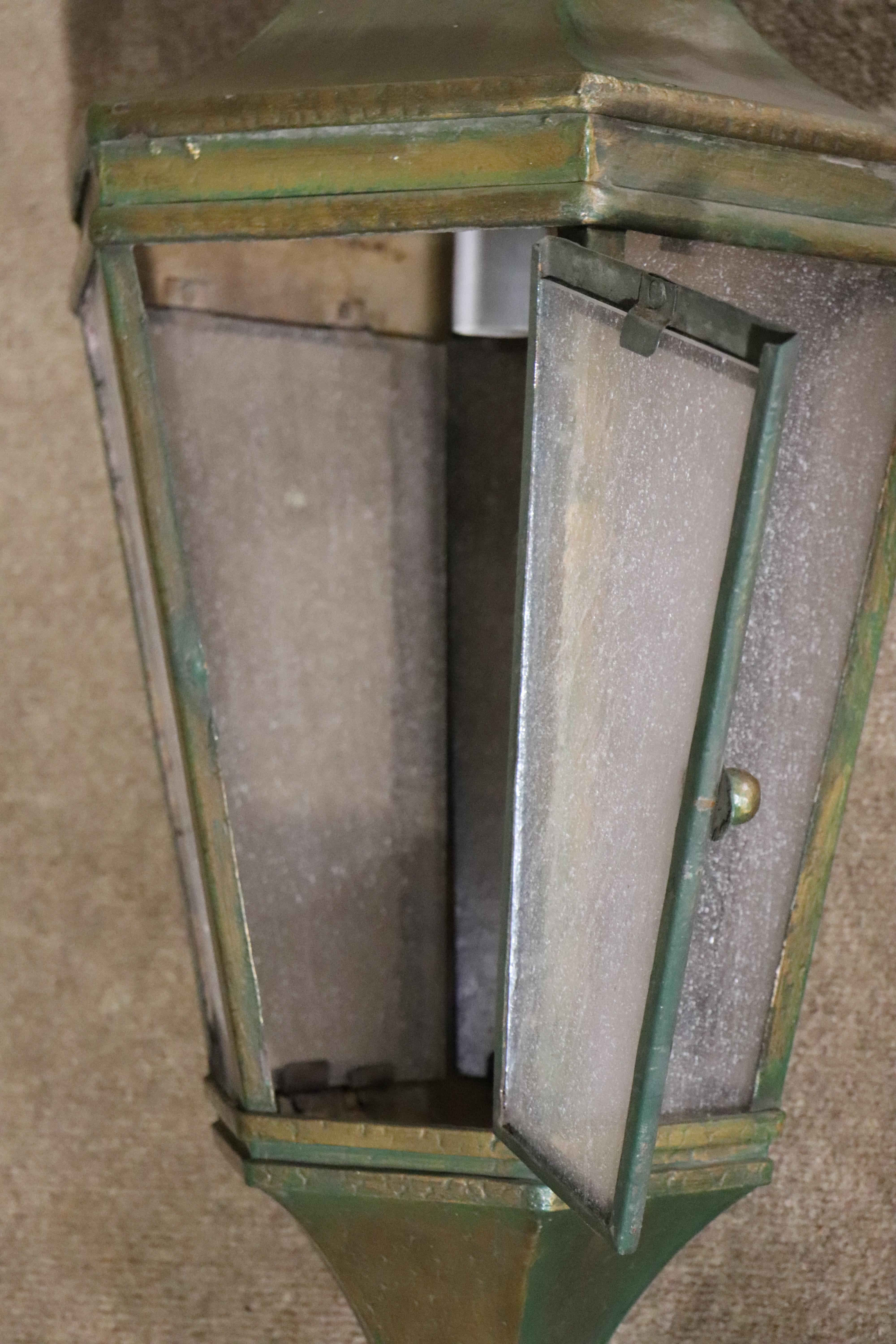 20th Century Pair Outdoor Sconces For Sale