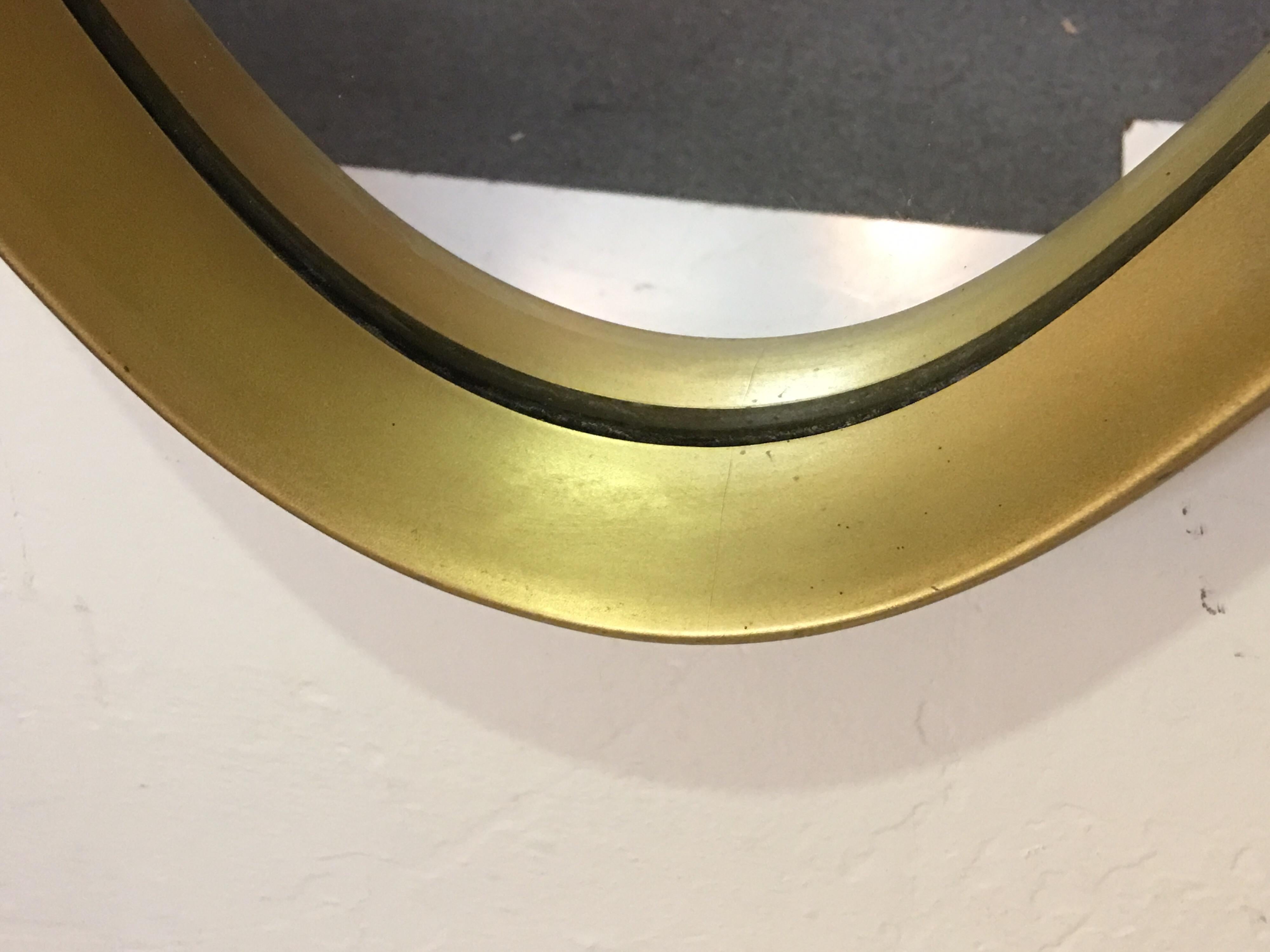 Pair of Oval Gilt 1960s Mirrors In Good Condition In Philadelphia, PA