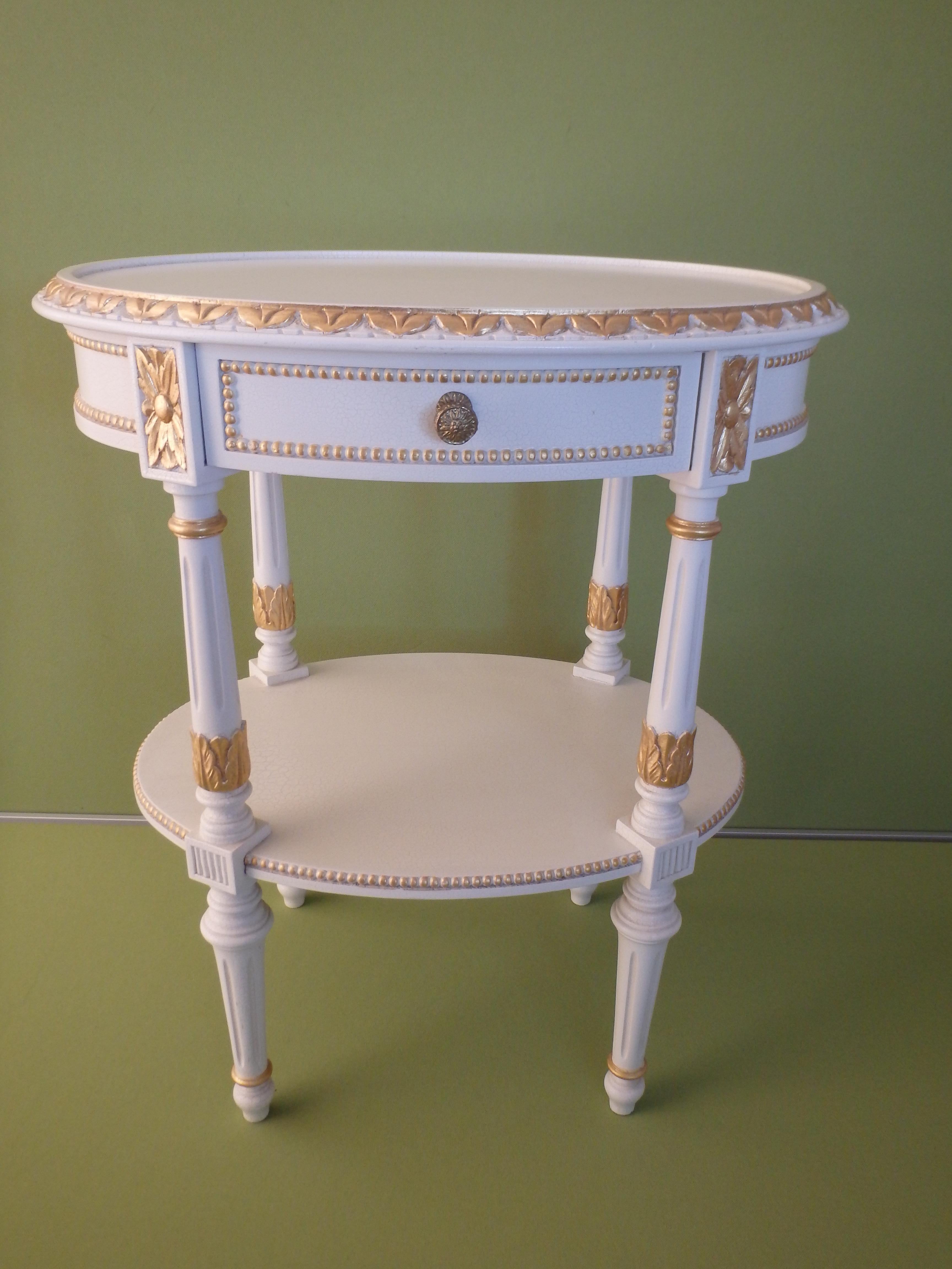 Late 20th Century pair oval off white 