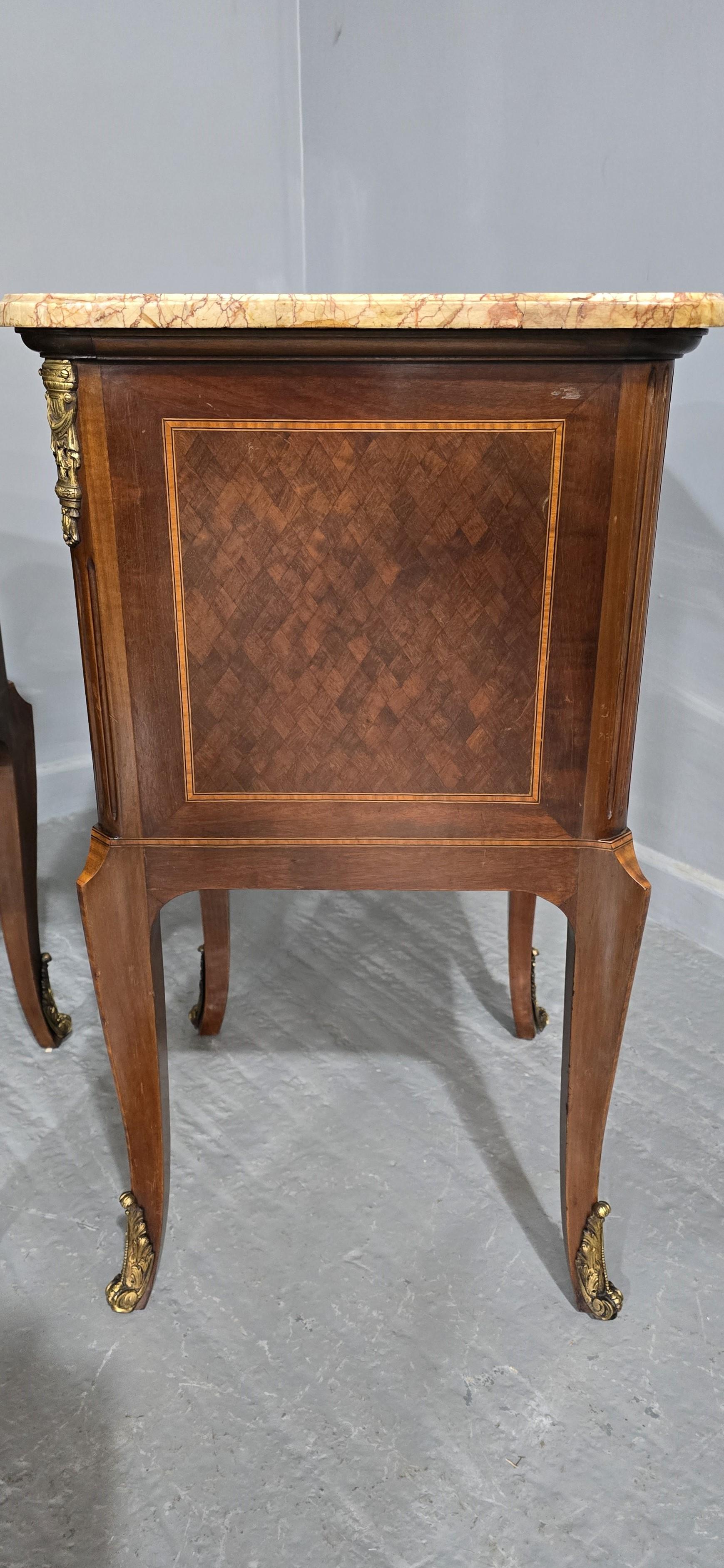 Pair Oversized French Bedside Lamp Cabinets For Sale 4