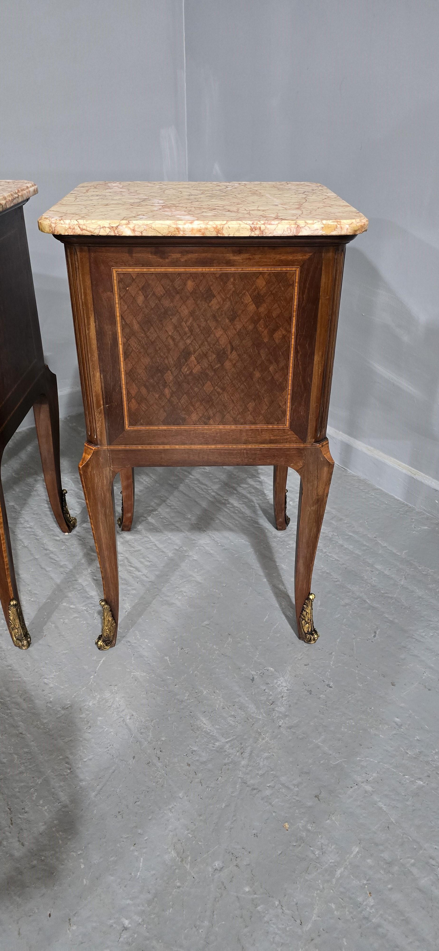 Pair Oversized French Bedside Lamp Cabinets For Sale 5