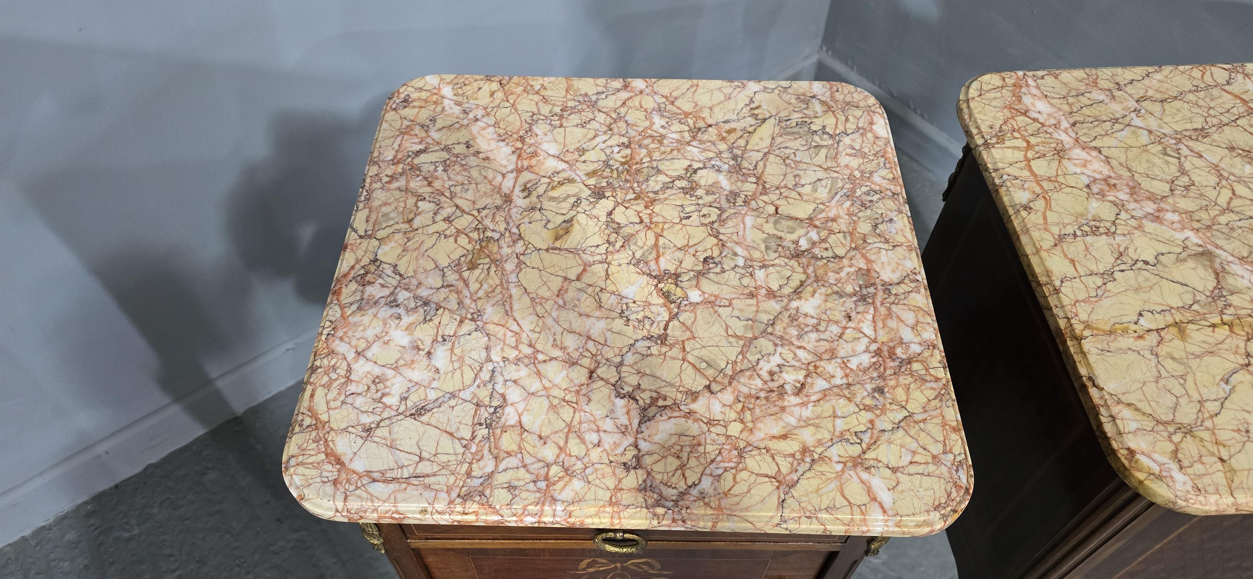 Pair Oversized French Bedside Lamp Cabinets For Sale 7