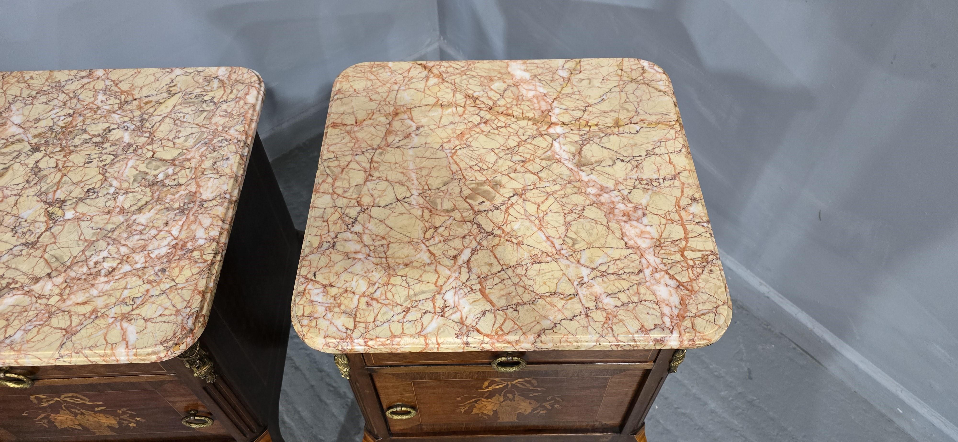 Pair Oversized French Bedside Lamp Cabinets For Sale 8