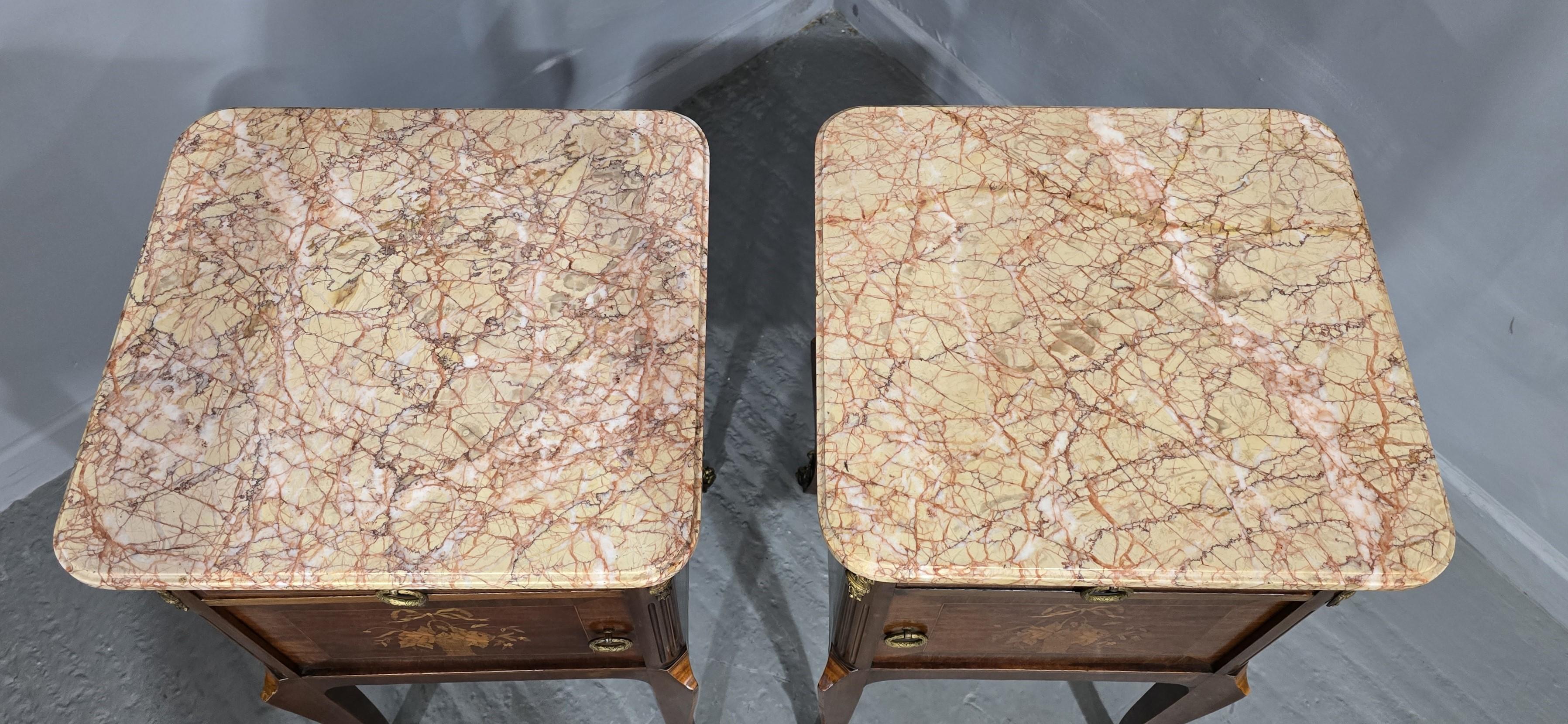 Pair Oversized French Bedside Lamp Cabinets For Sale 9