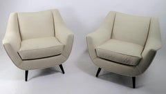 Pair of Oversized Lounge Chairs by Lawrence Peabody for Selig