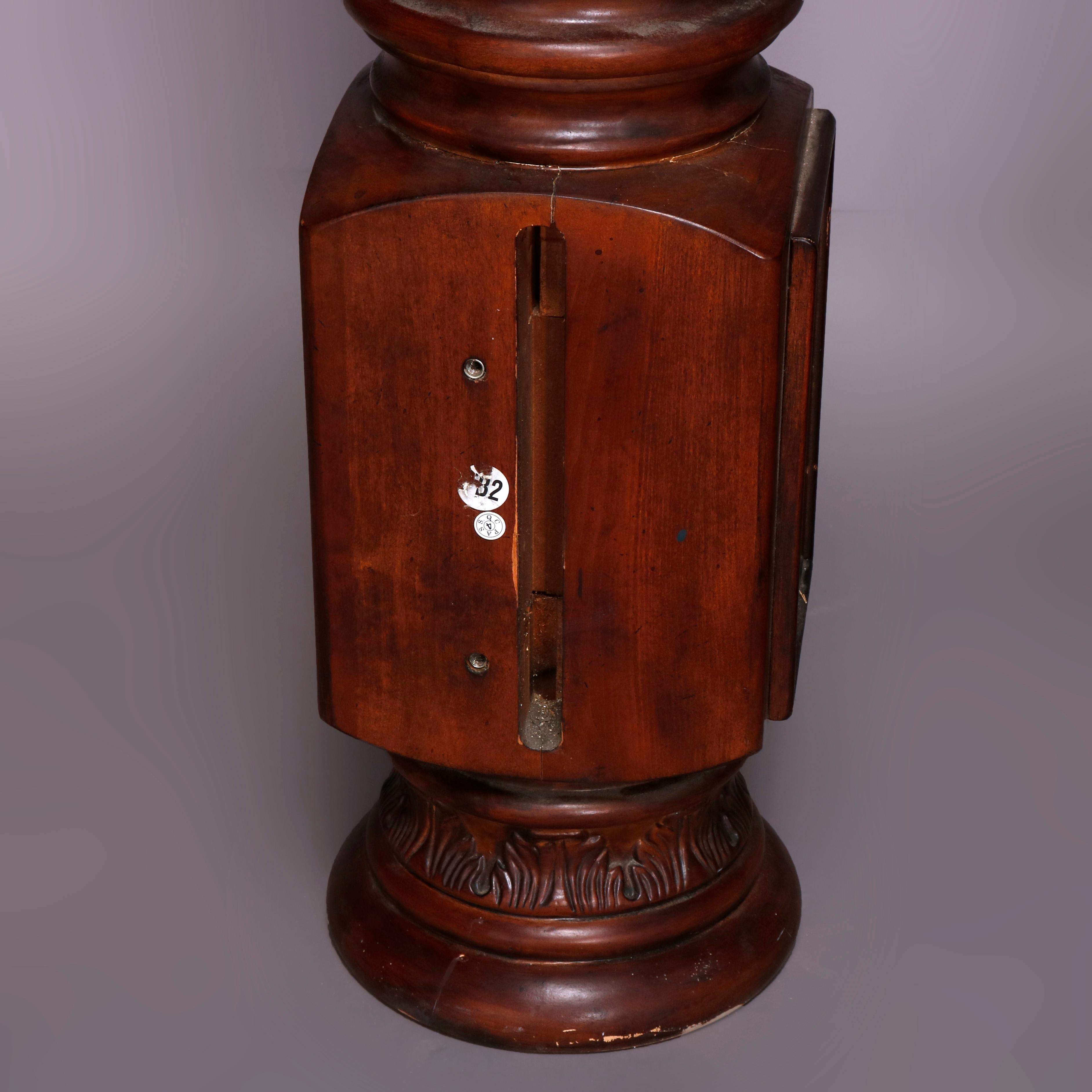 Pair of Oversized Mahogany and Composite Architectural Columns, 20th Century 2