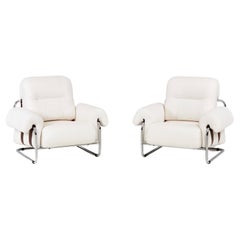 Pair Pace Collection Tucroma Lounge Chairs by Guido Faleschini, Italy 1975