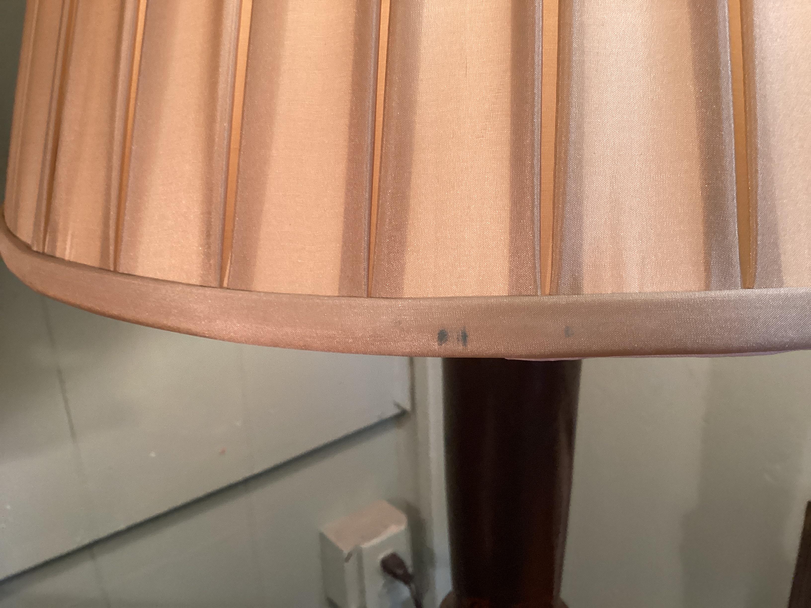 Pair Paint Decorated Ebonized  Floor Lamp Tables For Sale 8