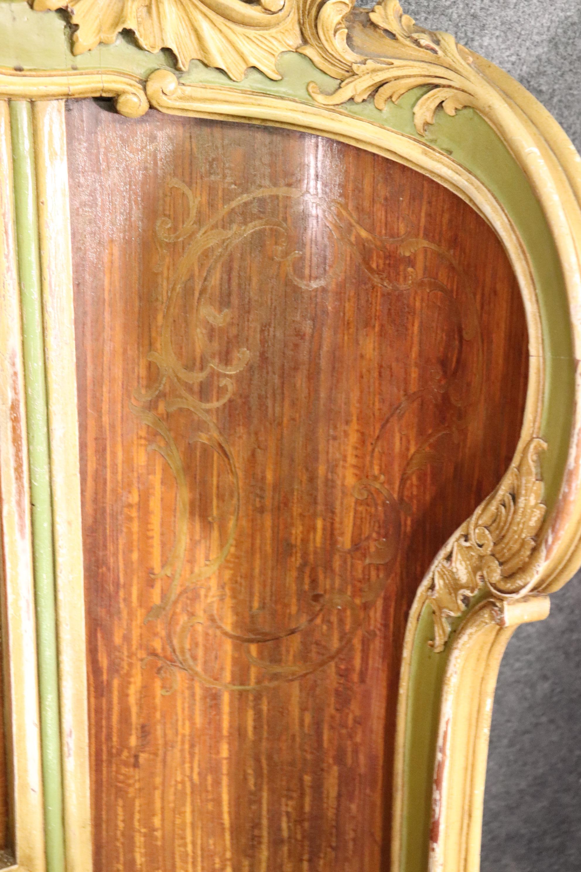 Pair Paint Decorated French Louis XV Style Twin Beds, Circa 1920s 6