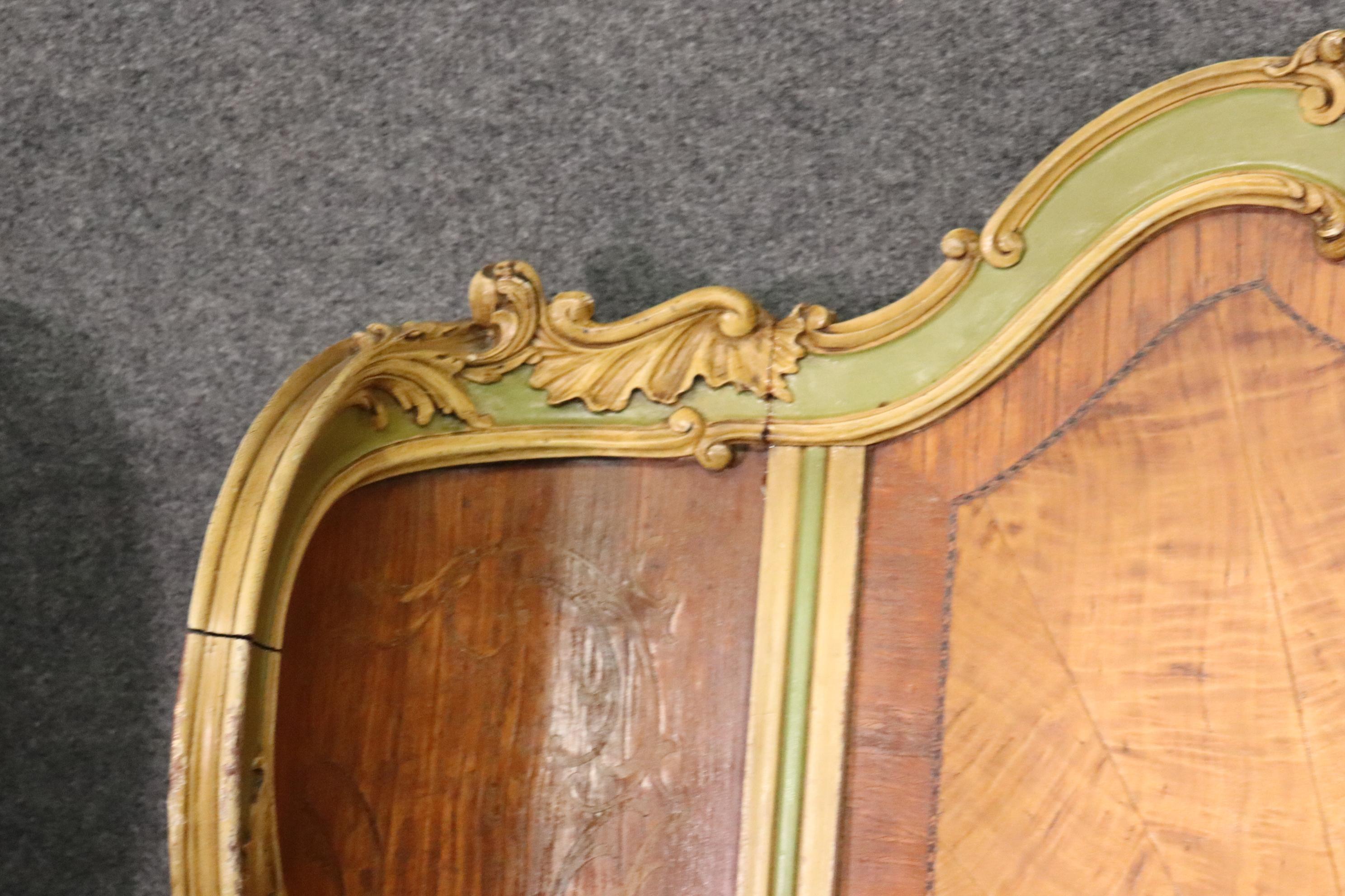 Pair Paint Decorated French Louis XV Style Twin Beds, Circa 1920s 2