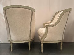 Pair Painted Bergere Chairs