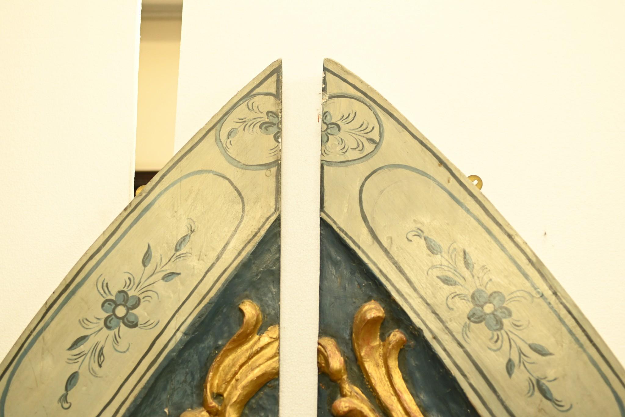 Pair Painted Doors William Morris Architectural Salvage 4