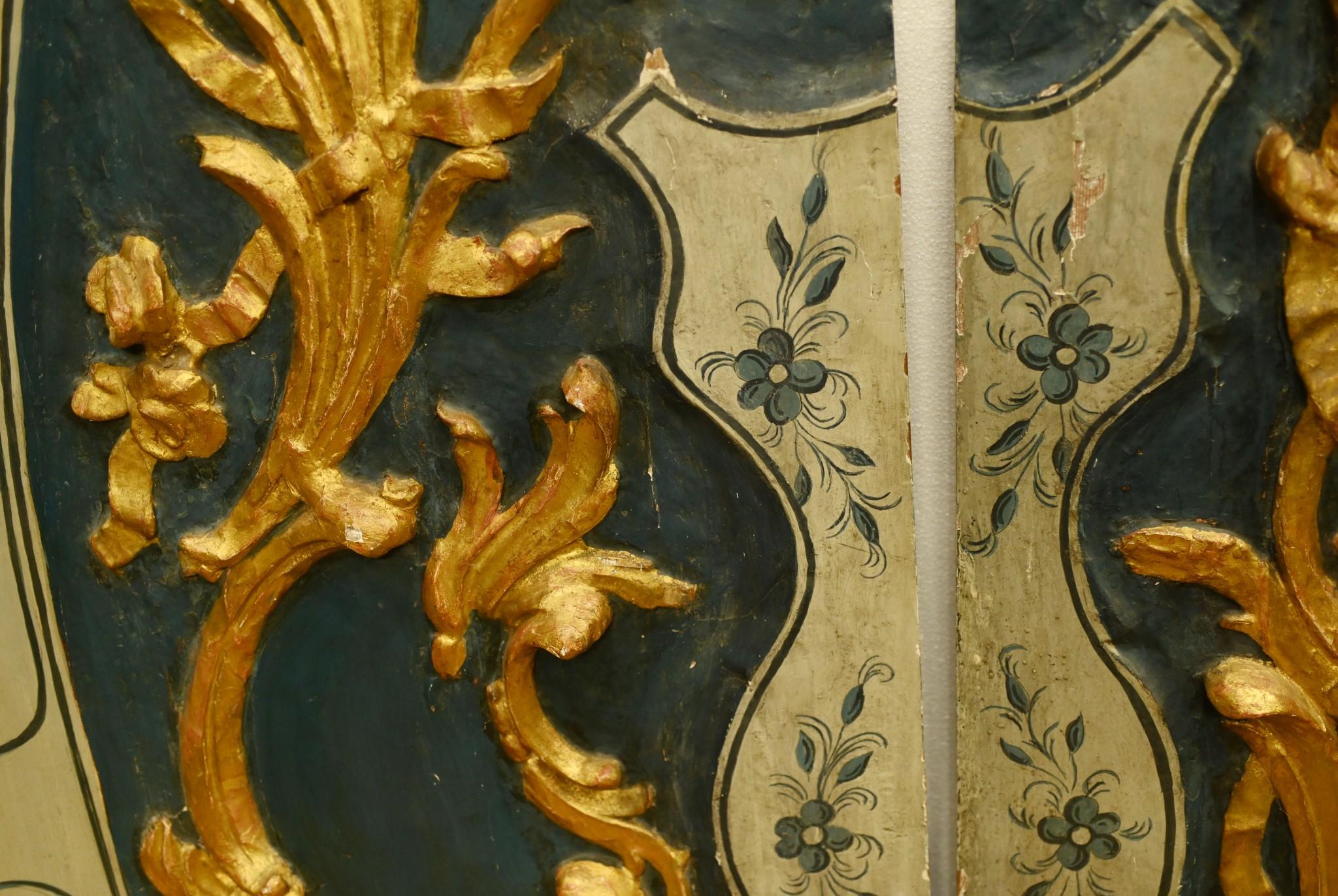 Pair Painted Doors William Morris Architectural Salvage 3