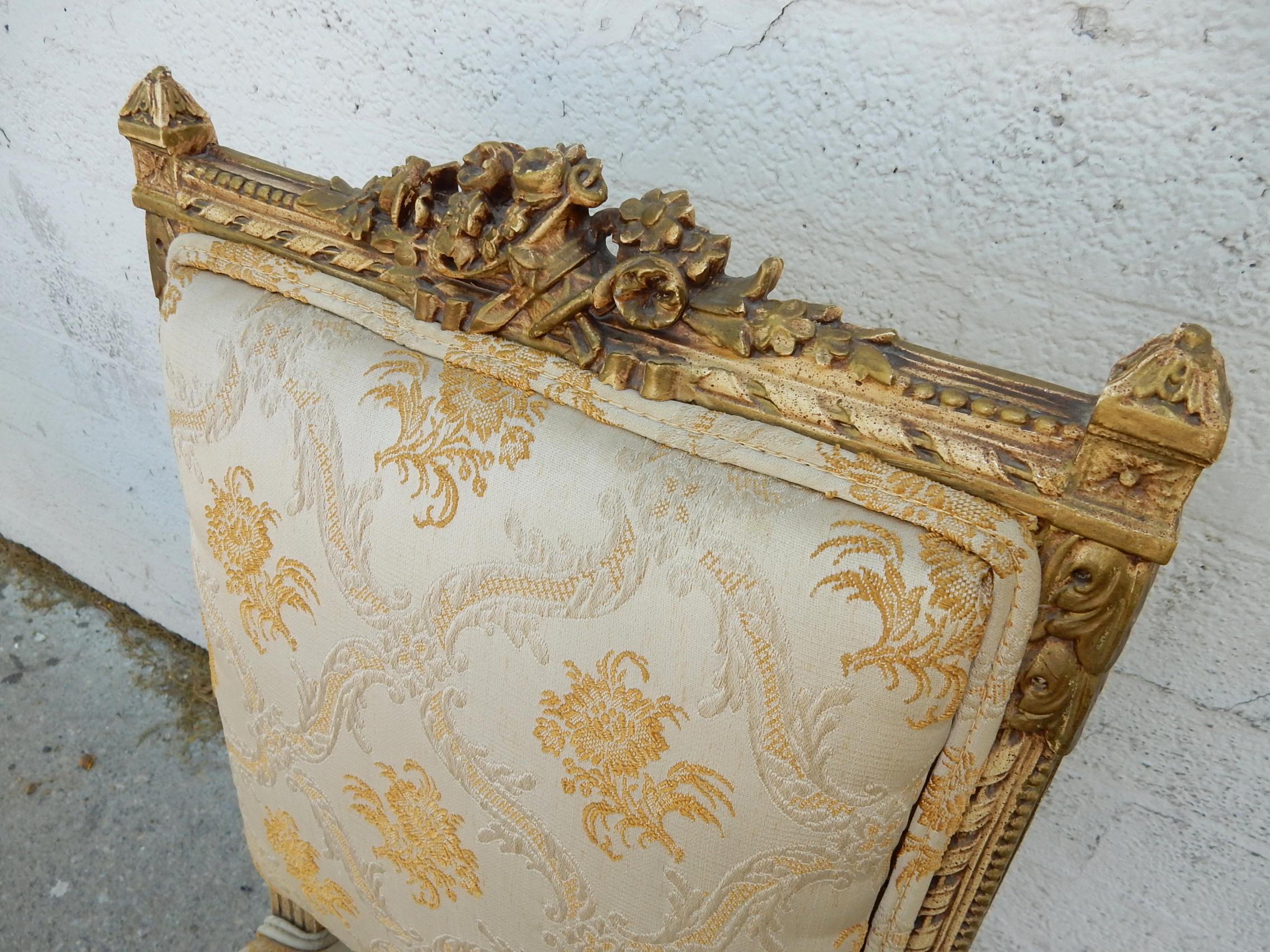 20th Century Pair of Painted Louis XVI Parlor Chairs For Sale