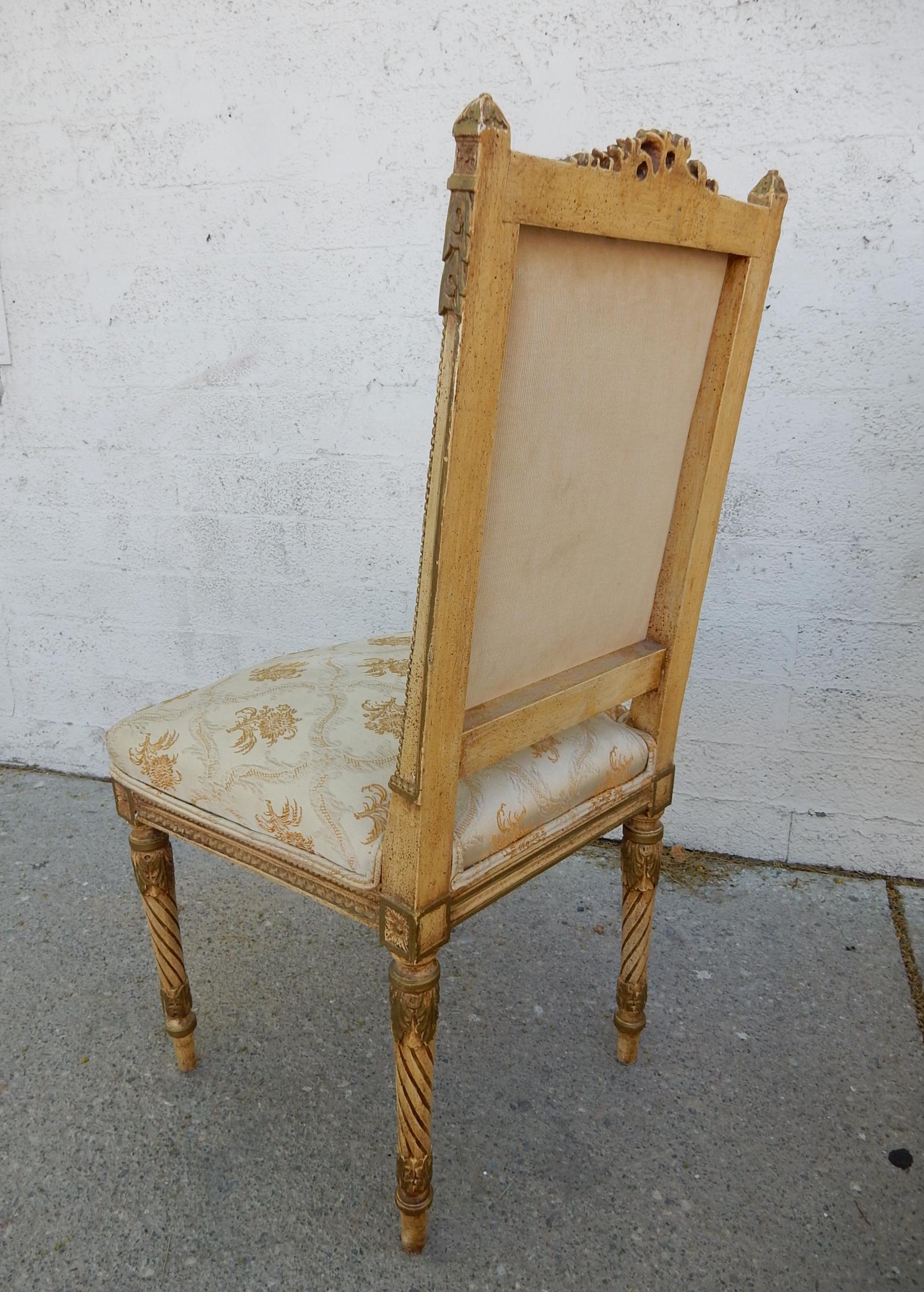 Pair of Painted Louis XVI Parlor Chairs For Sale 2