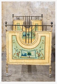 Pair Painted Tole Beds, Late 19th c.