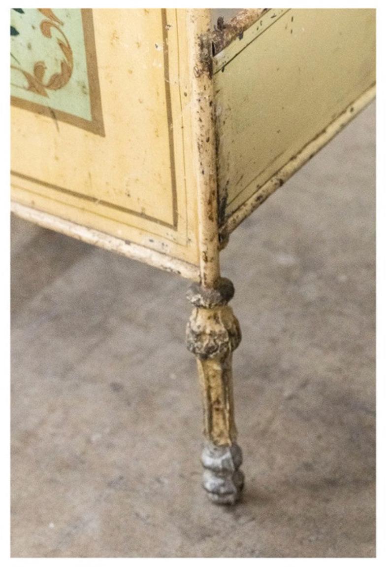 Metal Pair Painted Tole Beds, Late 19th c.