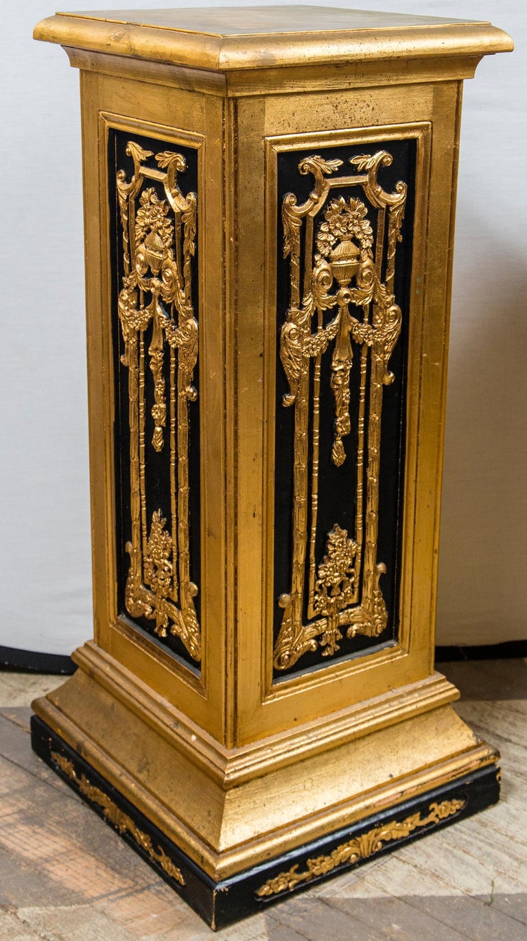Pair of Painted Wood Pedestals For Sale at 1stDibs | wood pedestals for