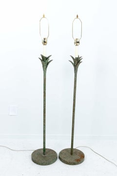 Pair Palm Floor Lamps