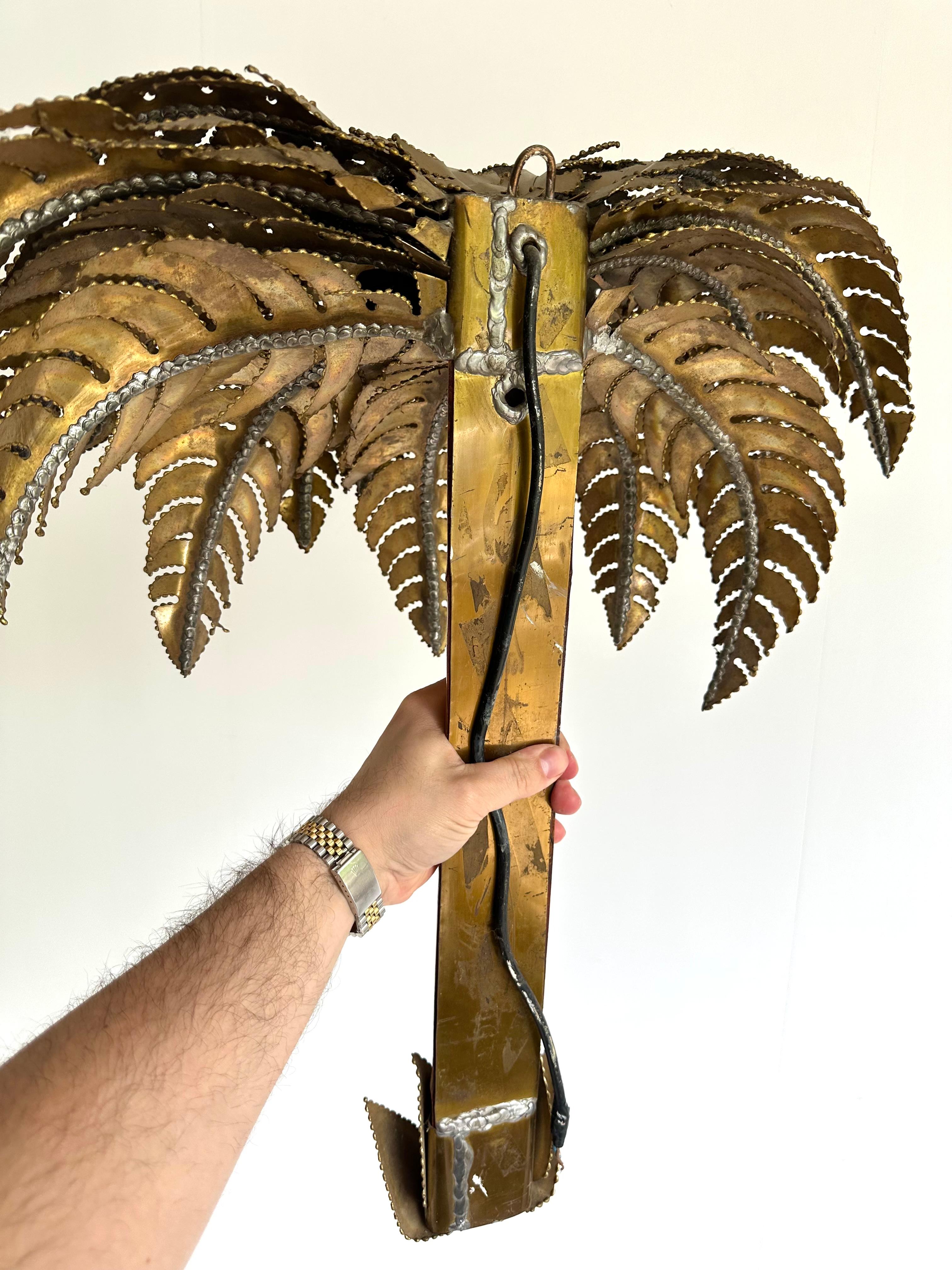 Ein Paar Palm Wandleuchten / Wandleuchter von Christian Techoueyres für Maison Jansen im Angebot 4
