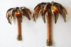 A Pair of Palm wall lights / sconces by Christian Techoueyres for Maison Jansen