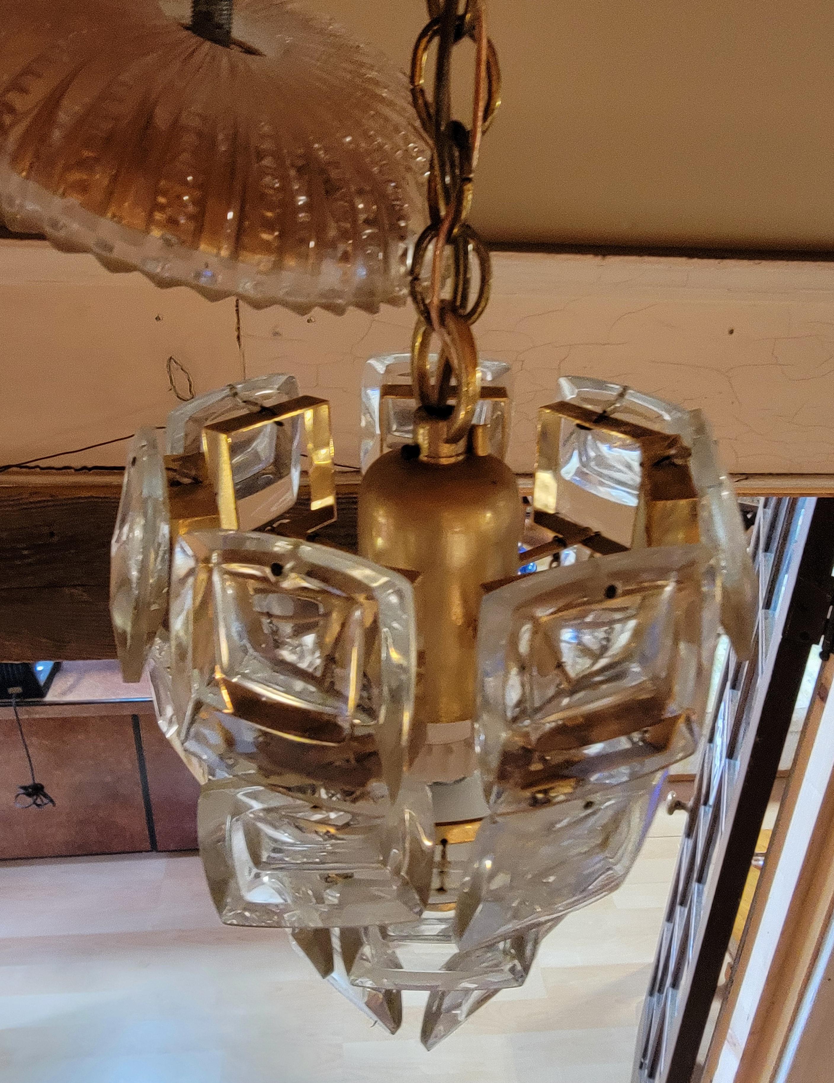 17th Century Pair Palwa Pendant Lights Attributed to Gaetano Sciolari For Sale
